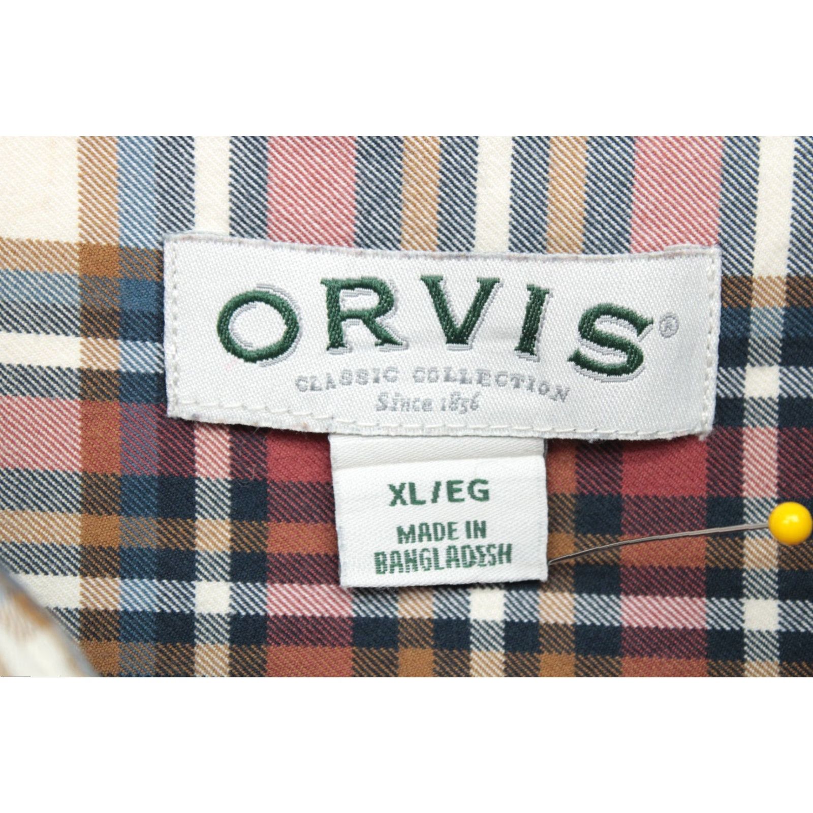 Orvis Orvis Men’s XL Multi Color Plaid Button-Down Long Sleeve Heavy Cotton Shirt Size US XL / EU 56 / 4 - 4 Thumbnail
