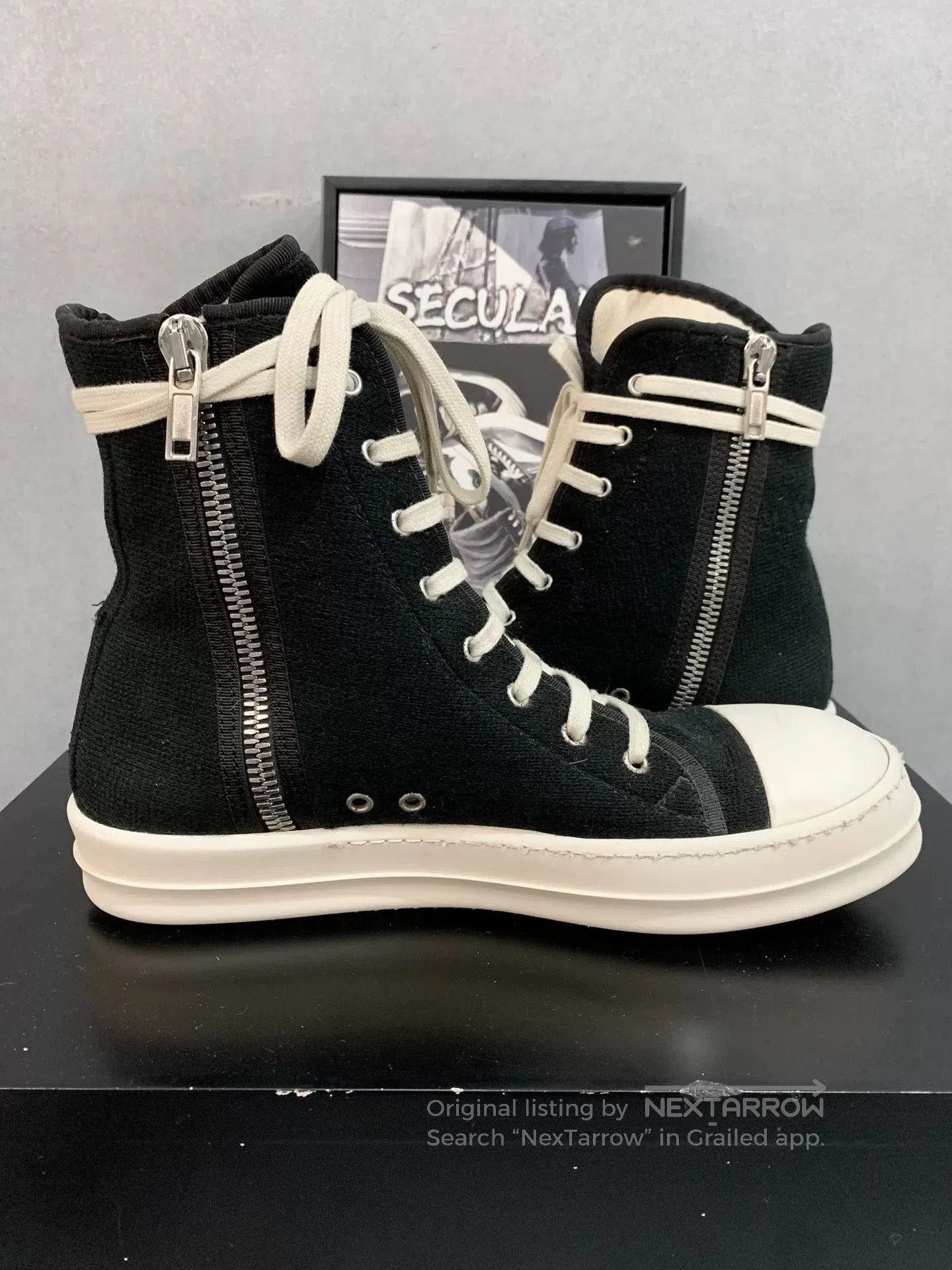 Rick Owens Drkshdw rick owens high top black and white sneakers. Size US 8.5 / EU 41-42 - 5 Thumbnail