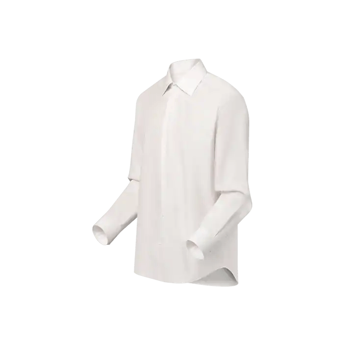 Louis Vuitton Long-Sleeved Cotton Shirt - 38 M Size 38R - 3 Thumbnail