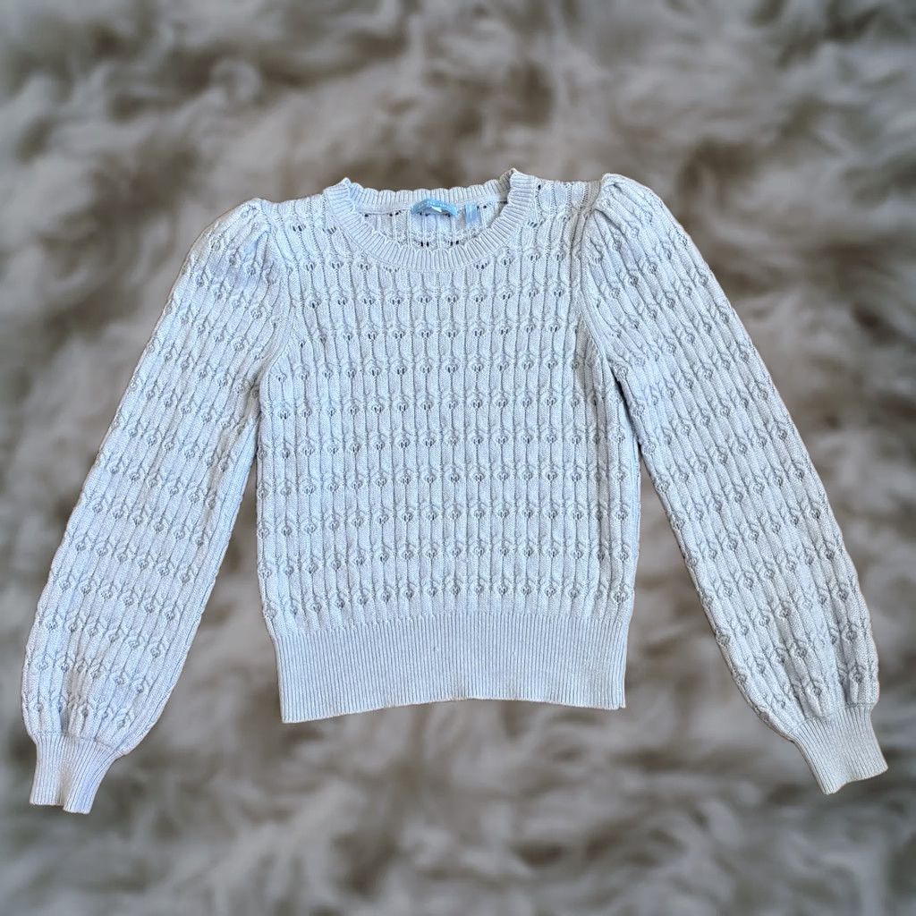 Vintage Womens Draper James Blue Sweater Wool Cashmere Blend sz M Size M / US 6-8 / IT 42-44 - 1 Thumbnail