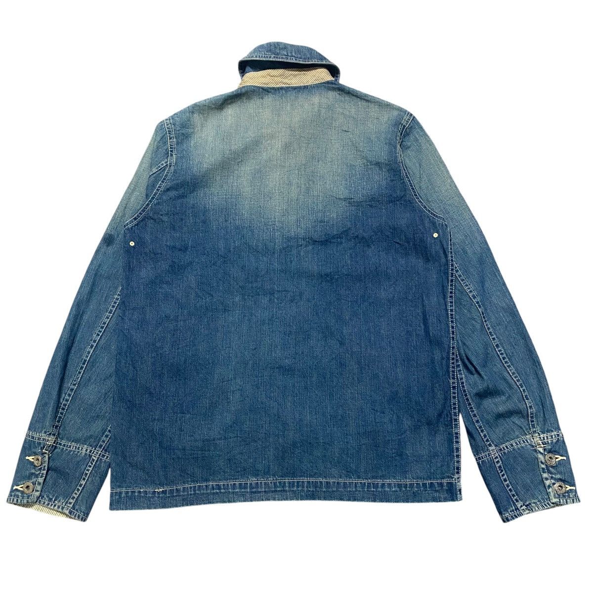 Sophnet. Sophnet US Navy Shawl Collar Denim Jacket Size US M / EU 48-50 / 2 - 2 Thumbnail