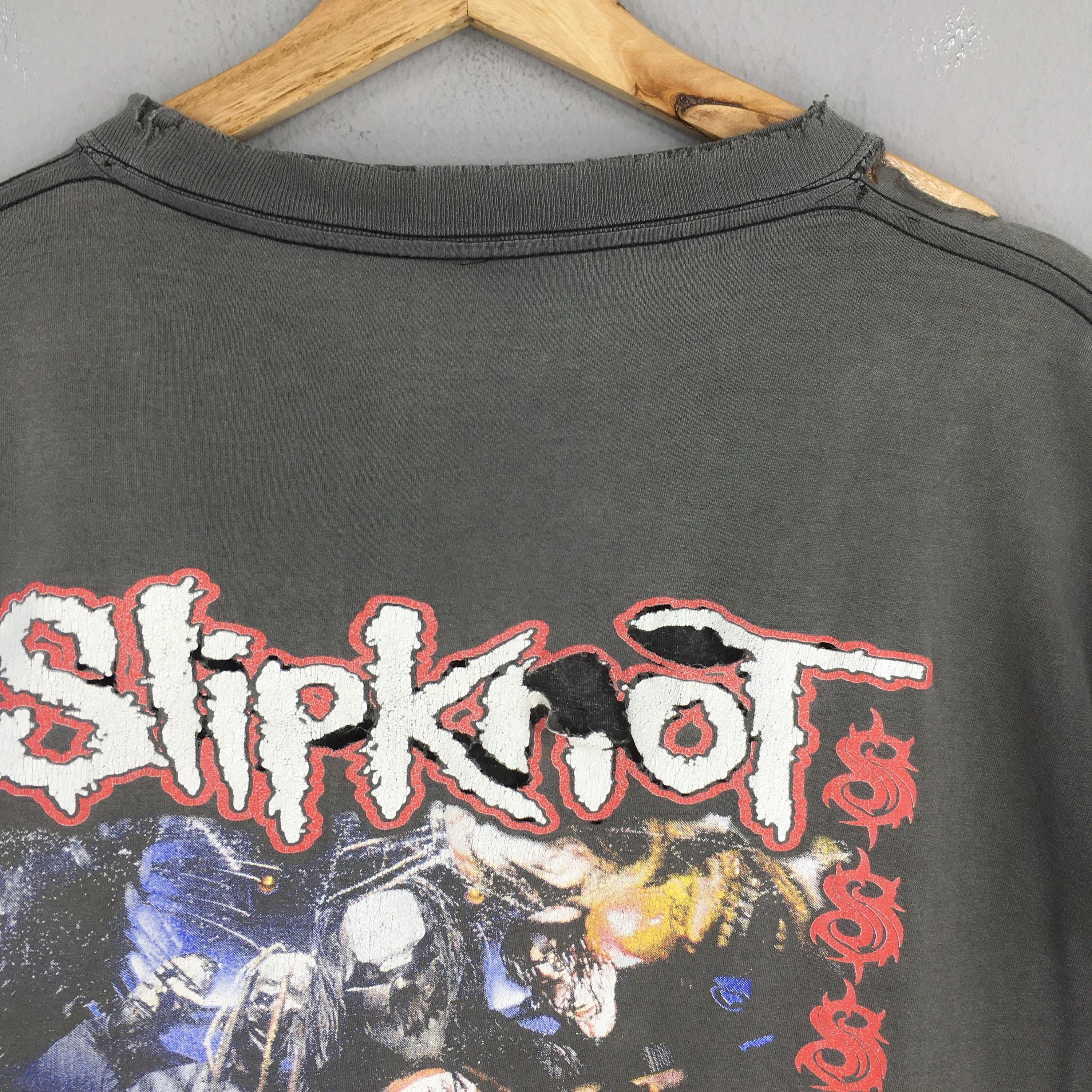 Band Tees × Slipknot 90s Distressed Slipknot Pledge of Allegiance Japan Tour Tee Size US L / EU 52-54 / 3 - 9 Thumbnail