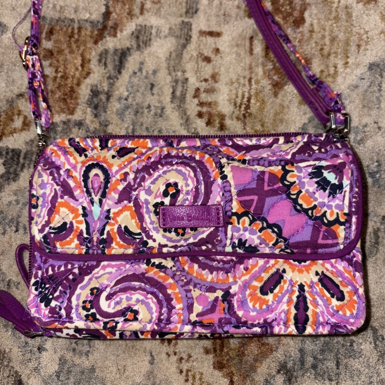 Vera Bradley Vera Bradley Mini Hipster Crossbody Plum Crazy Pattern Size ONE SIZE - 2 Thumbnail