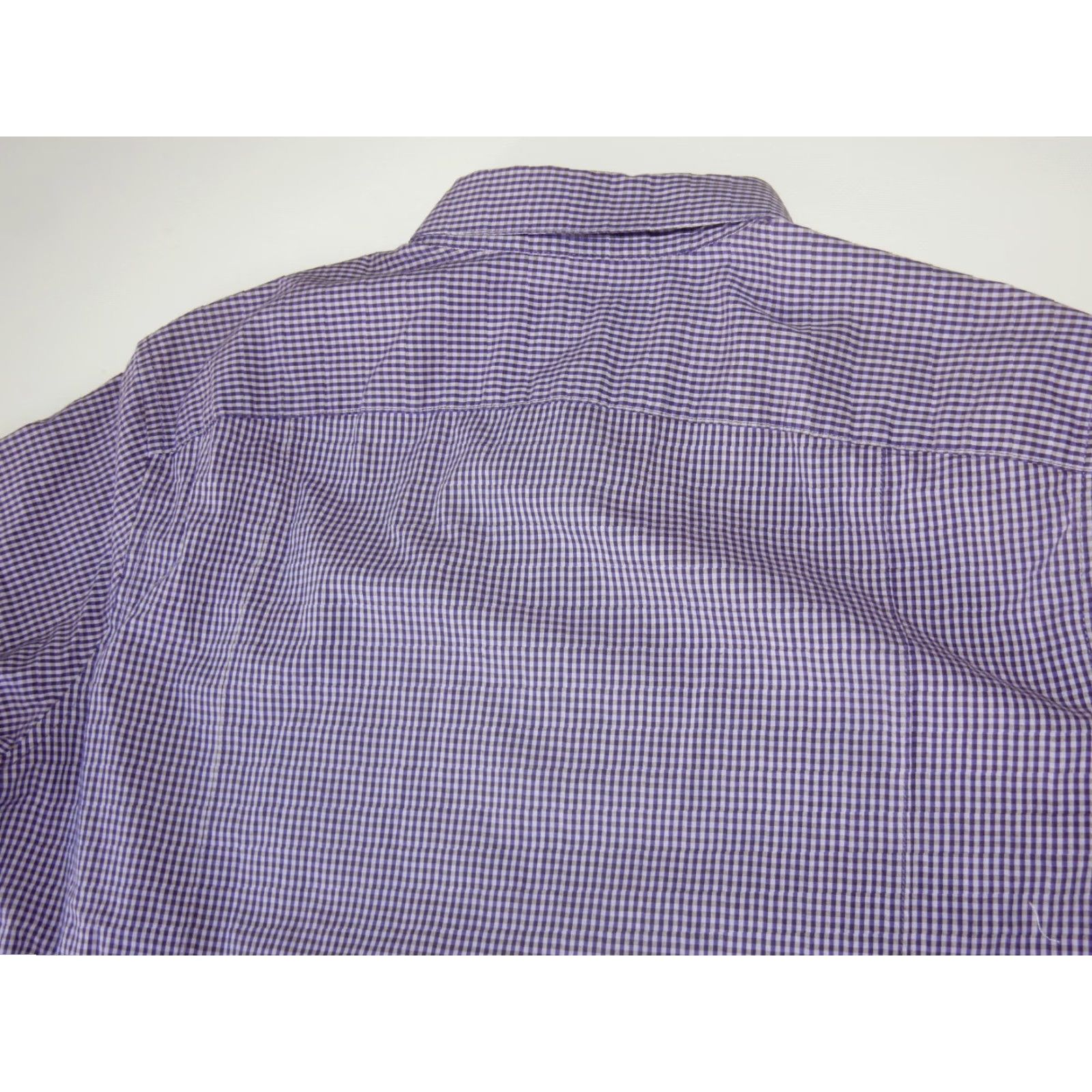 Banana Republic Banana Republic Shirt Button-Up Short Sleeve S Men Purple Cotton Check Regular Front Size US S / EU 44-46 / 1 - 3 Thumbnail