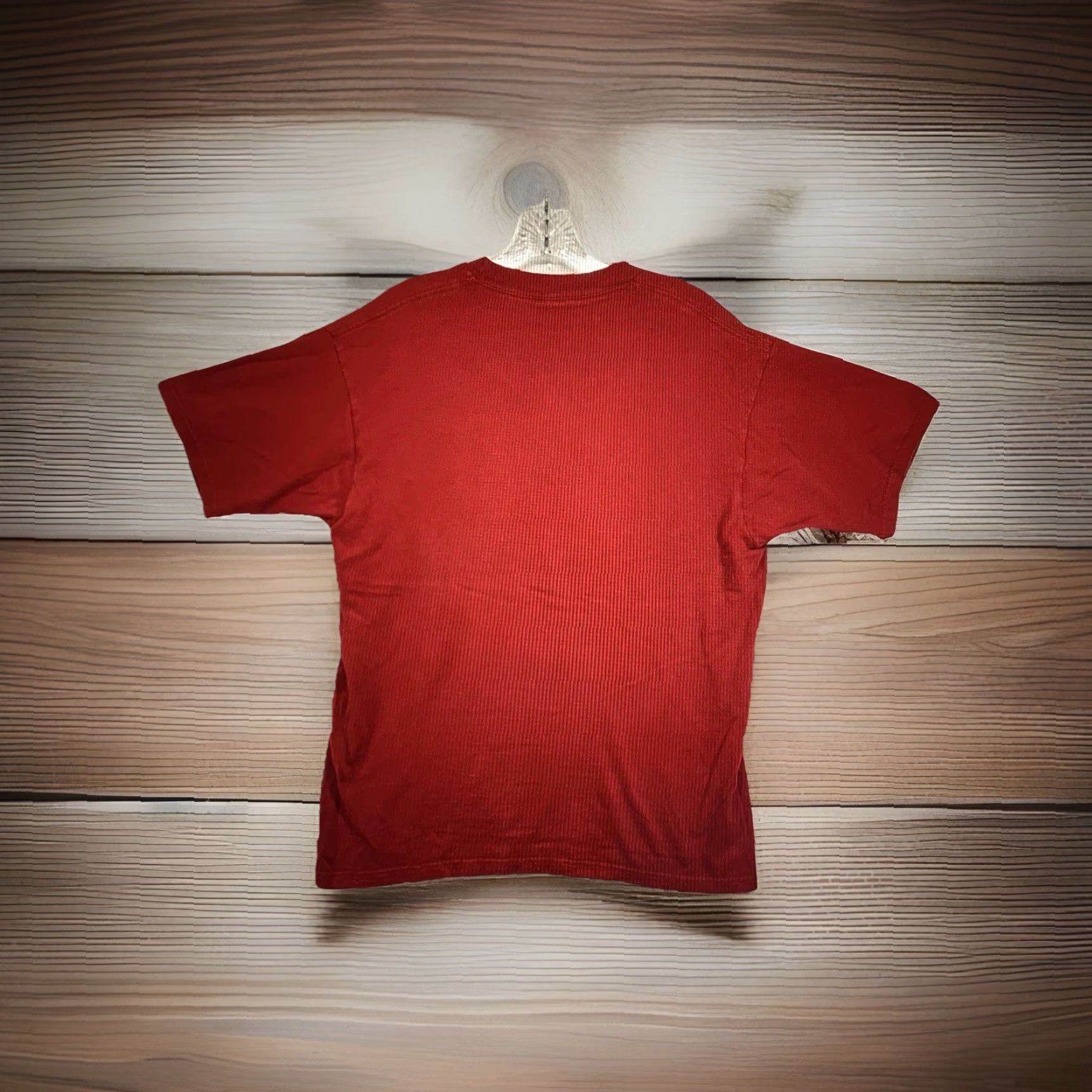 Vintage VINTAGE 90s Y2K BVD Men T-Shirt Large Red Cotton Knit Crew Neck Short Sleeve Retro Grunge Art Size US L / EU 52-54 / 3 - 2 Thumbnail