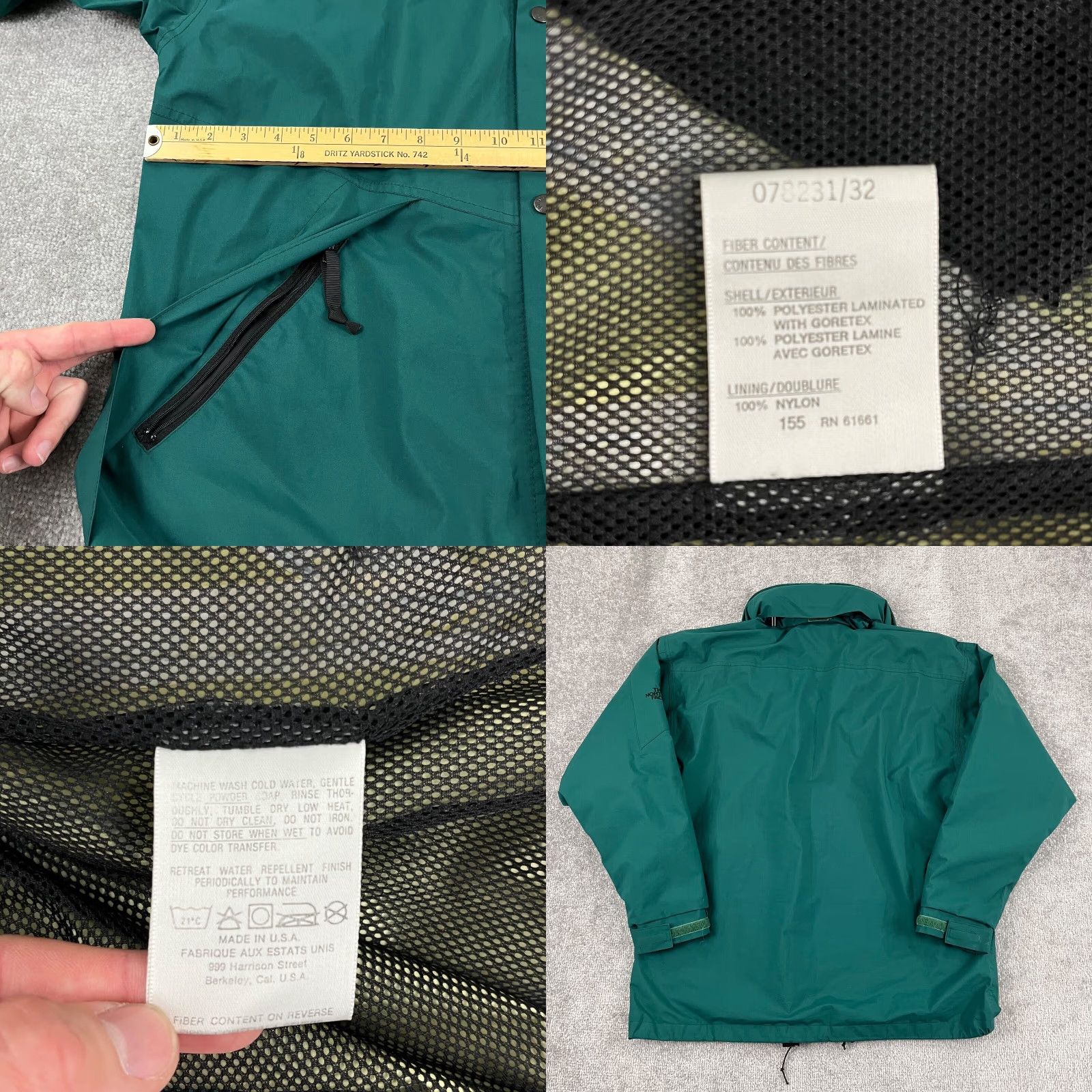 The North Face VINTAGE The North Face Jacket Mens M Green Goretex Hooded Coat Size US M / EU 48-50 / 2 - 9 Thumbnail