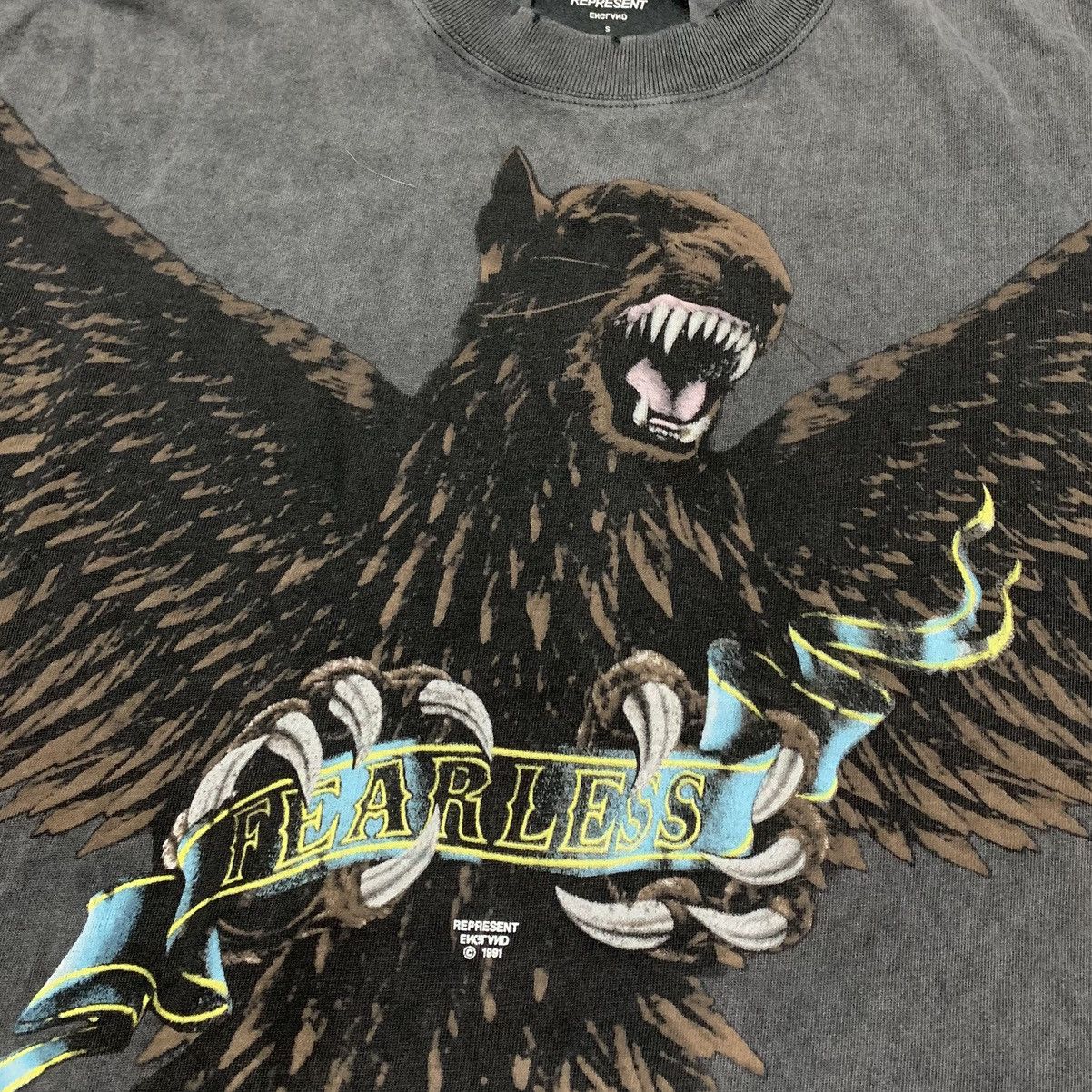 Represent Clo. Represent Small Terrier Eagle Vintage Grey Tee Size US S / EU 44-46 / 1 - 3 Thumbnail