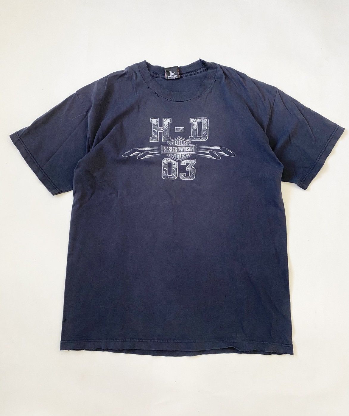Harley Davidson Vintage Faded & Distressed Harley Davidson T-Shirt Size US XL / EU 56 / 4 - 1 Thumbnail