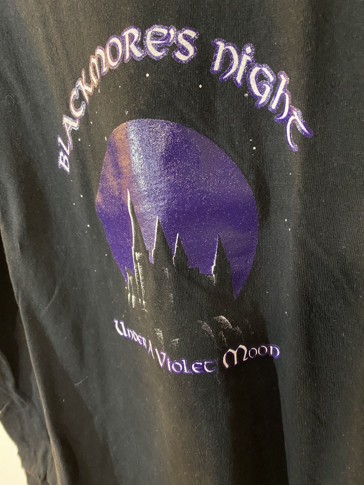 Band Tees × Vintage Vintage 90s Ritchie Blackmore night shirt under violet moon Size US XL / EU 56 / 4 - 2 Thumbnail