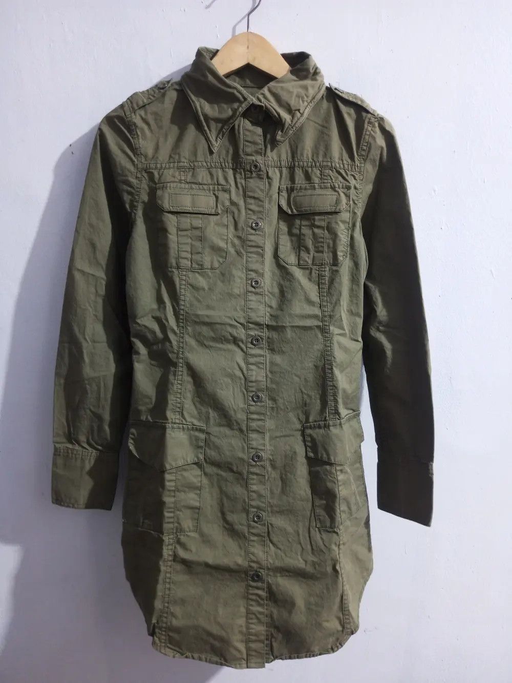 Vintage GOA multi pocket military long shirt Size US XXS / EU 40 - 1 Thumbnail