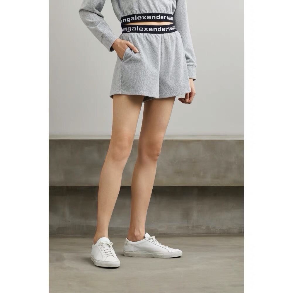 Alexander Wang Alexander Wang.T Womens Gray Elastic Waistband Lounge Shorts Size 26" / US 2 / IT 38 - 7 Thumbnail