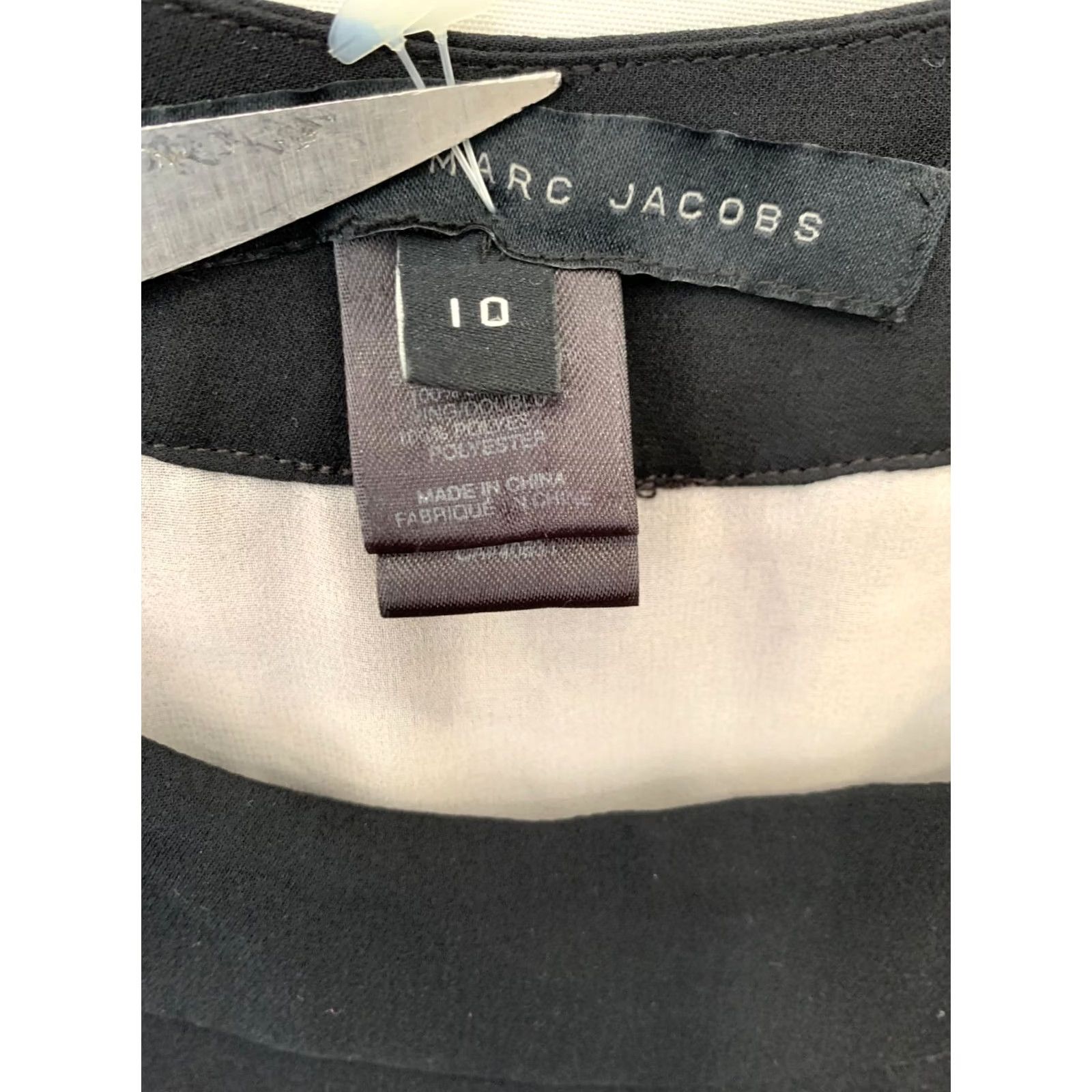 Marc by Marc Jacobs Marc by Marc Jacobs Black Silk Pleated Drop Waist Mini Dress L Adult Size L / US 10 / IT 46 - 4 Thumbnail