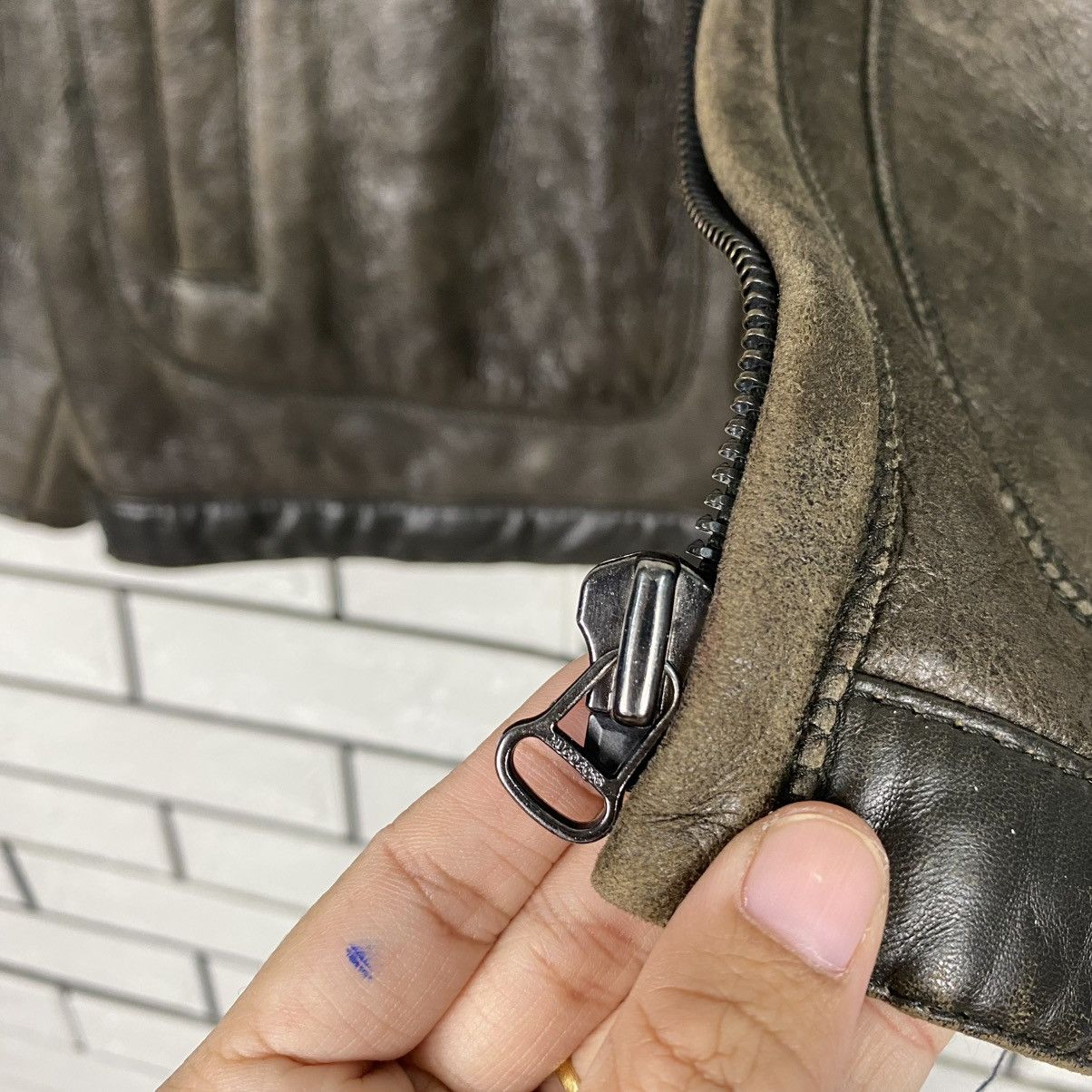 Hugo Boss 🔥VINTAGE LEATHER JACKET HUGO BOSS SHEARLING BLANKET Size US S / EU 44-46 / 1 - 18 Thumbnail