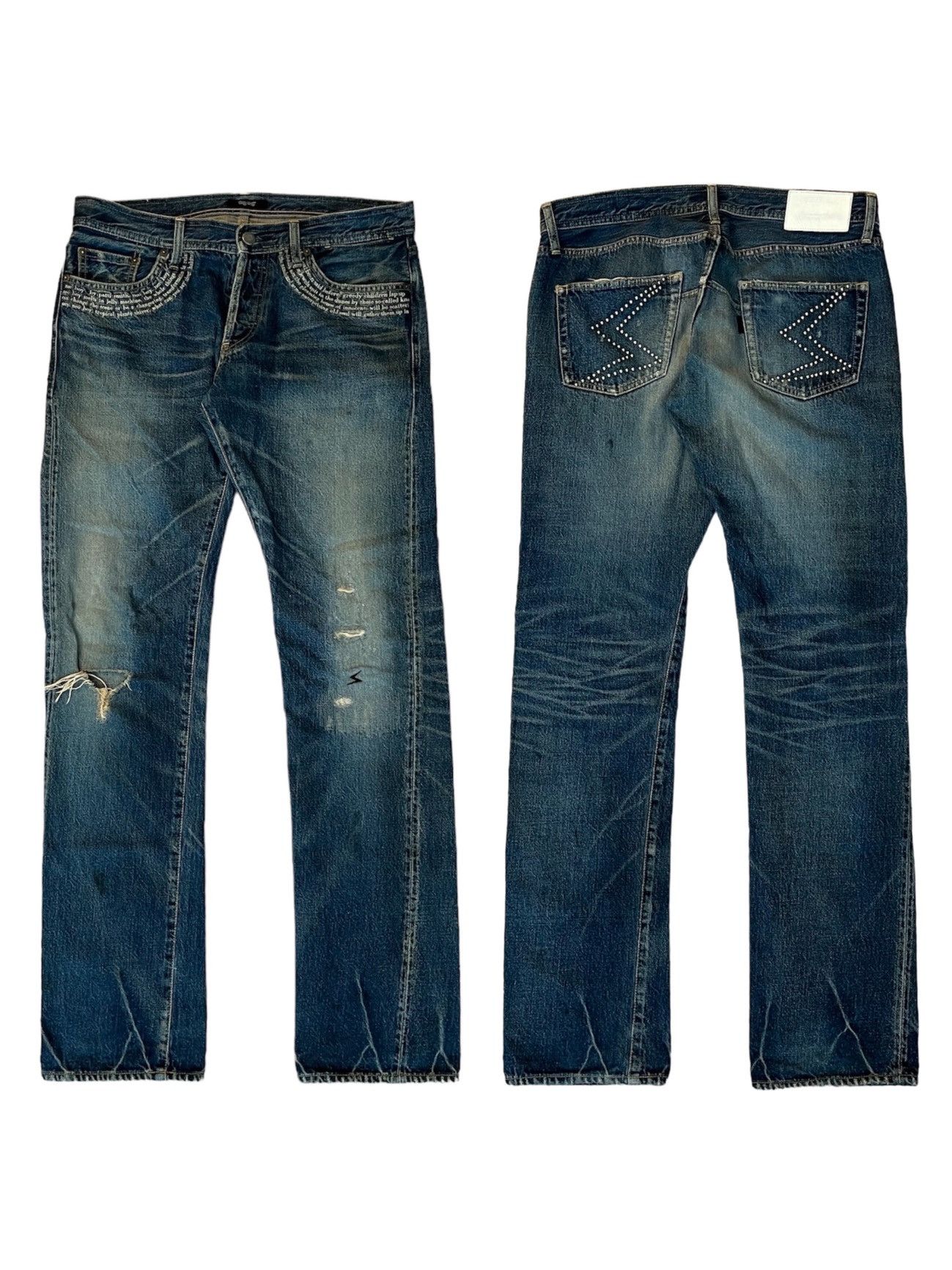 Image of Undercover Ss09 Patti Smith Neoboy Denim in Blue, Men's (Size 33)