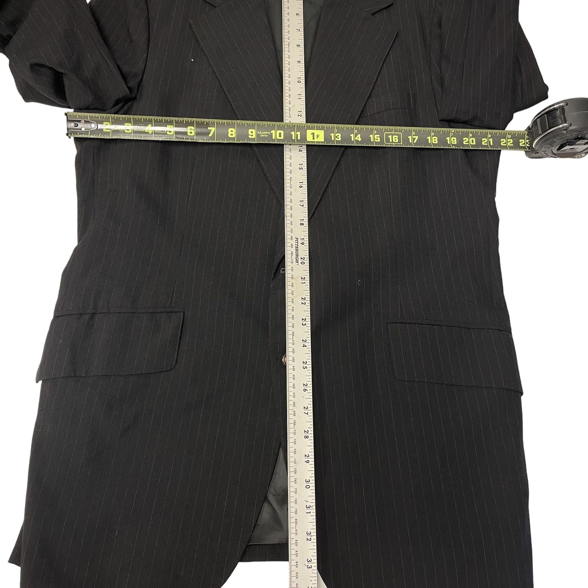Other Vtg Wilkinson of England BESPOKE Black Red Stripe Sport Coat Size 40L - 11 Thumbnail