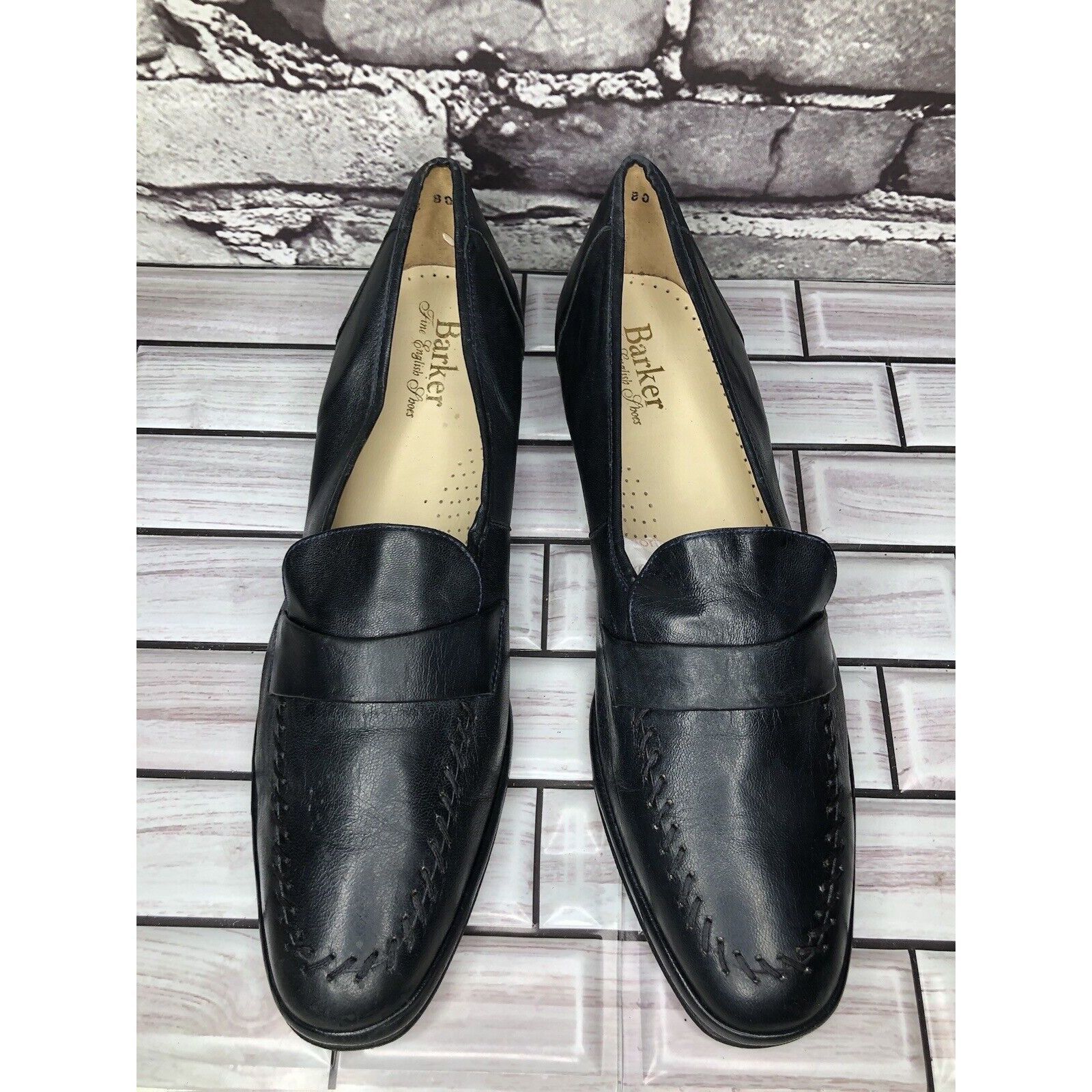 Barker Barker Flex Fine English Shoes Navy Blue Leather Loafers Wom Size US 7.5 / IT 37.5 - 13 Thumbnail