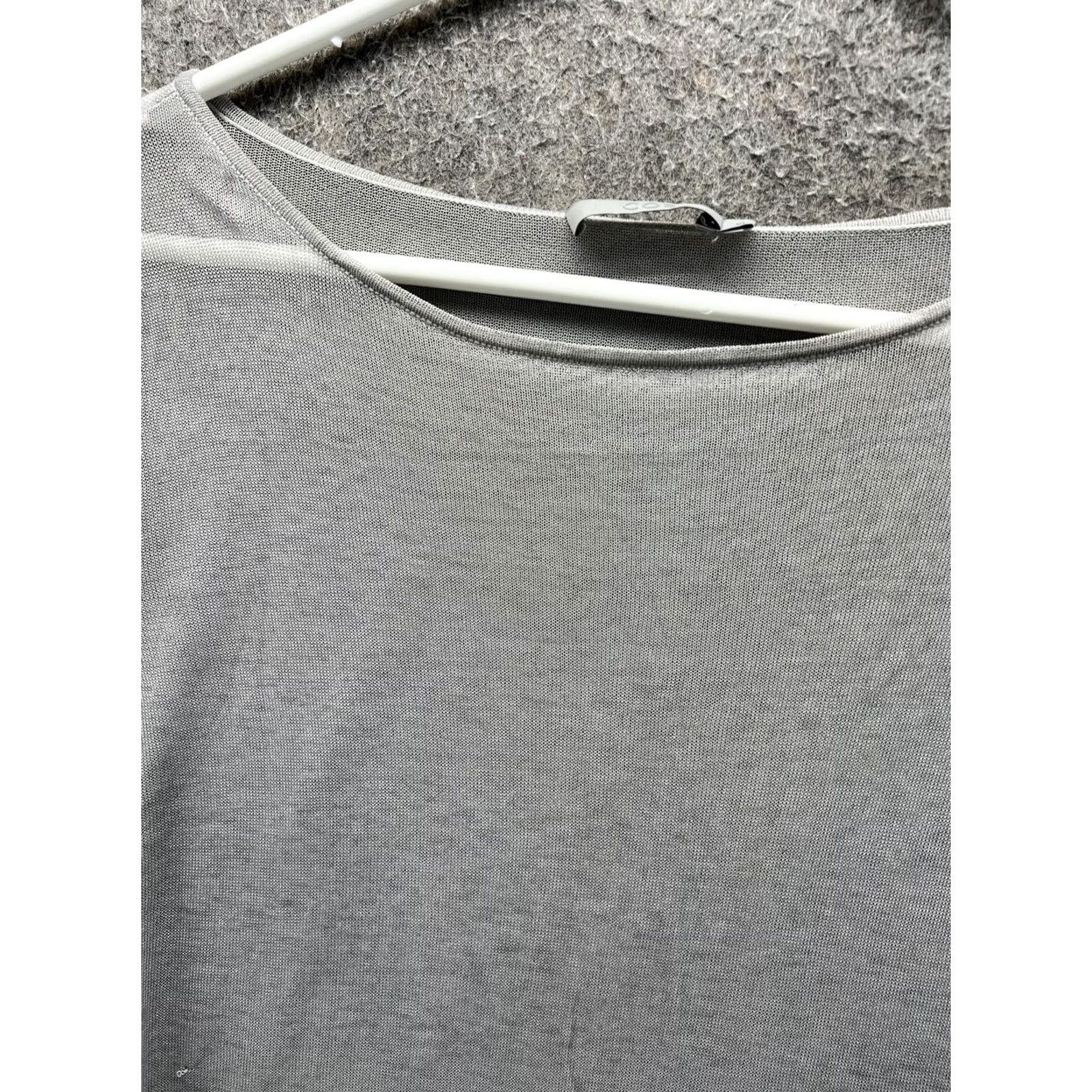 Cos COS Shirt Dress Womens Small Gray Boat Neck 3/4 Sleeve Tunic Lightweight Jersey Top Size S / US 4 / IT 40 - 2 Thumbnail