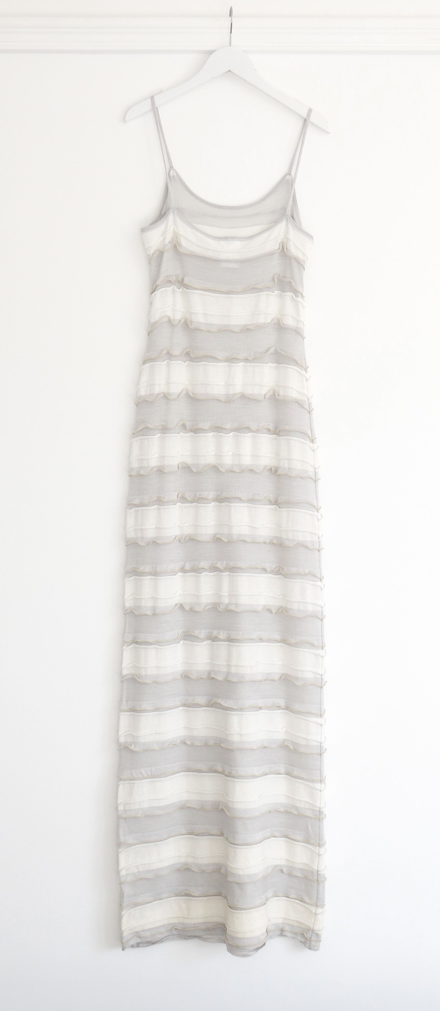 Chanel Chanel Cruise 2009 Fine Knit Frilled Maxi Slip Dress Size M / US 6-8 / IT 42-44 - 5 Thumbnail