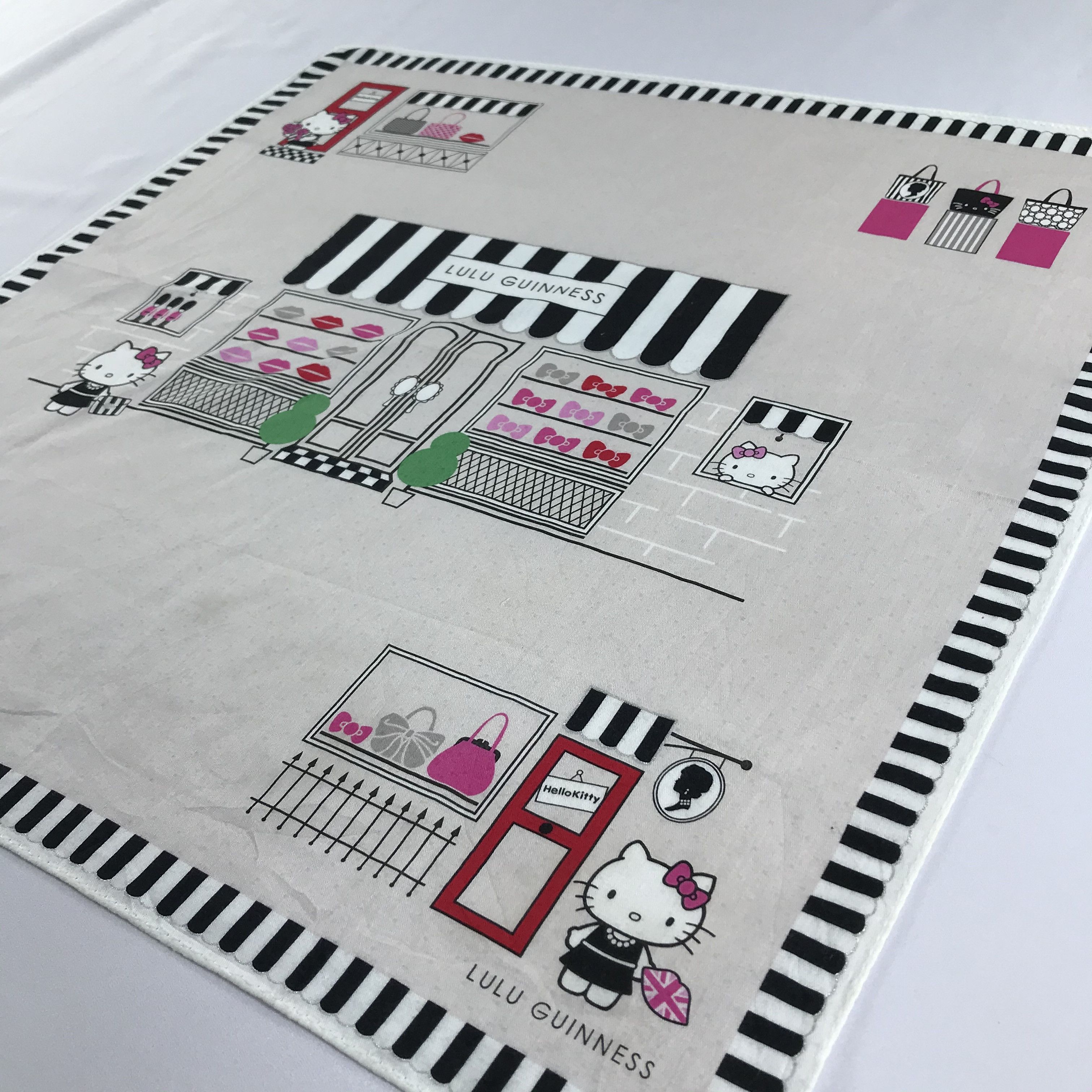Japanese Brand Hello Kitty X Lulu Guinness Handkerchief Bandana H1136 Size ONE SIZE - 4 Thumbnail