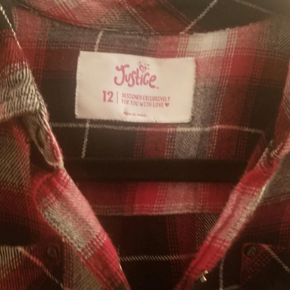 Designer Justice Flannel Shirt Size 12 Size US XXS / EU 40 - 3 Thumbnail