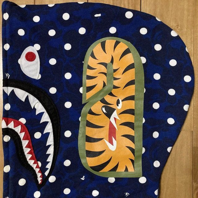 Bape 2015 BAPE DOT ABC CAMO Shark Full Zip Hoodie Navy APE Size US L / EU 52-54 / 3 - 7 Thumbnail