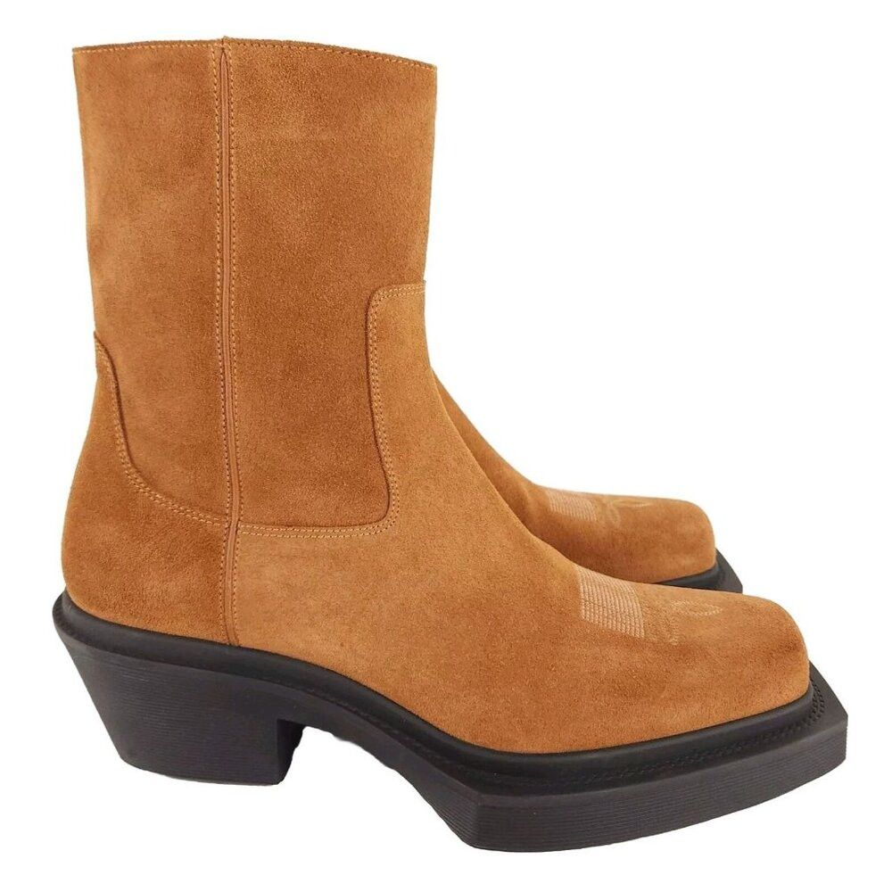 VTMNTS × Vetements VTMNTS Logo Embossed Cowboy Ankle Boots 43 10 