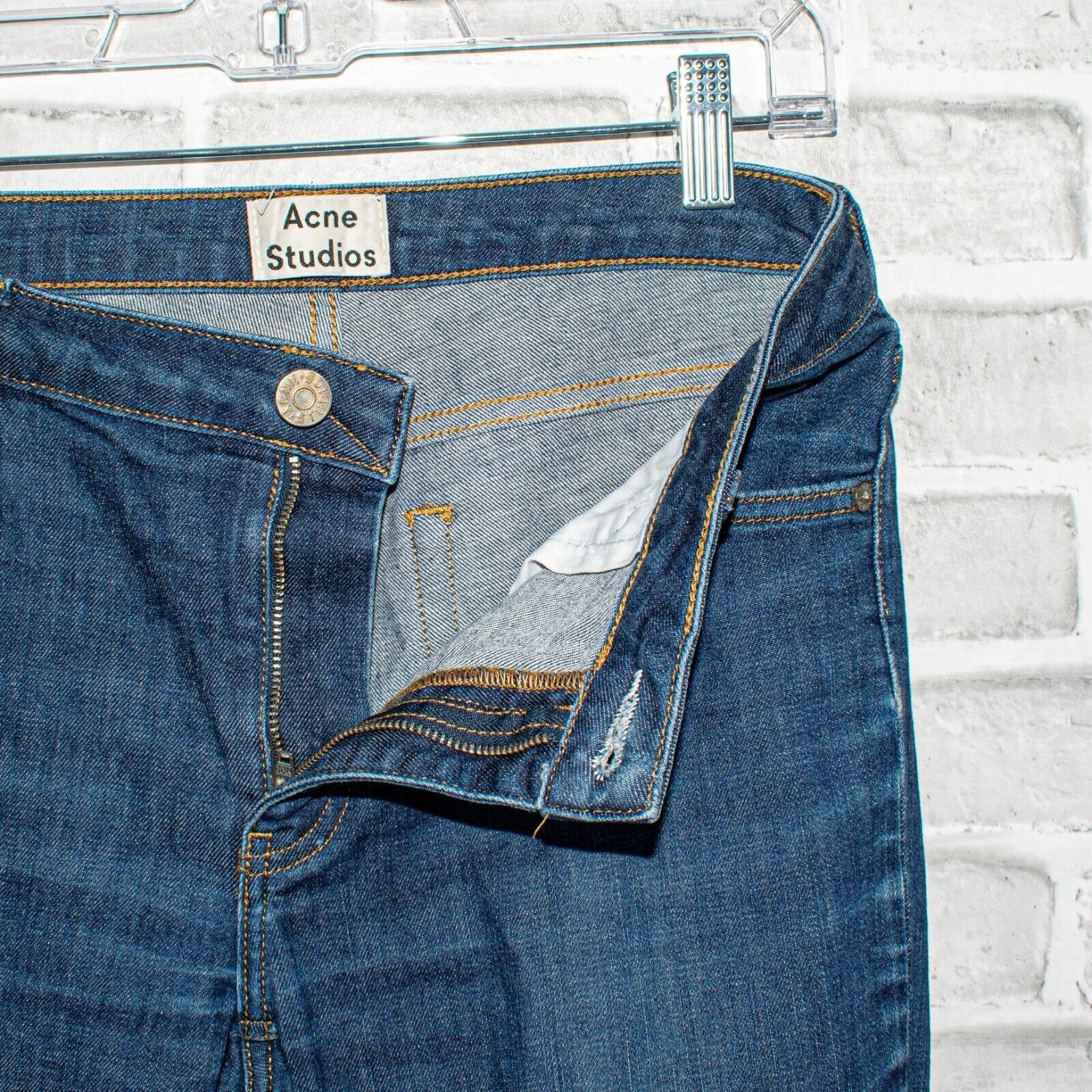 Acne Studios Acne Studios Women's Flex Raw Reform Denim Jeans Blue Size 28" / US 6 / IT 42 - 4 Thumbnail