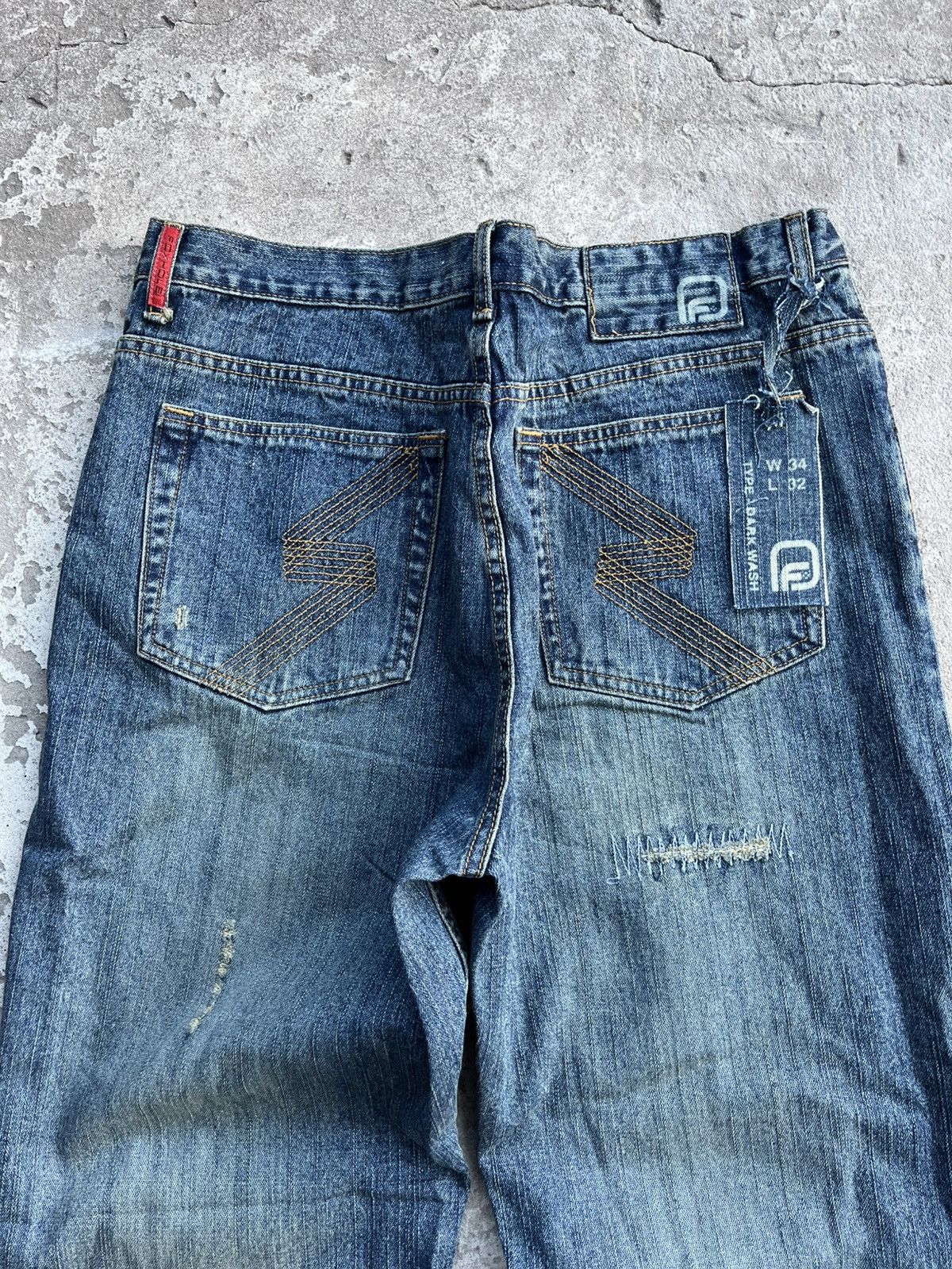 If Six Was Nine × Japanese Brand × Le Grande Bleu (L.G.B.) Vintage Faded Distressed Rick Owens Style Y2K Jeans Denim Size US 34 / EU 50 - 3 Thumbnail