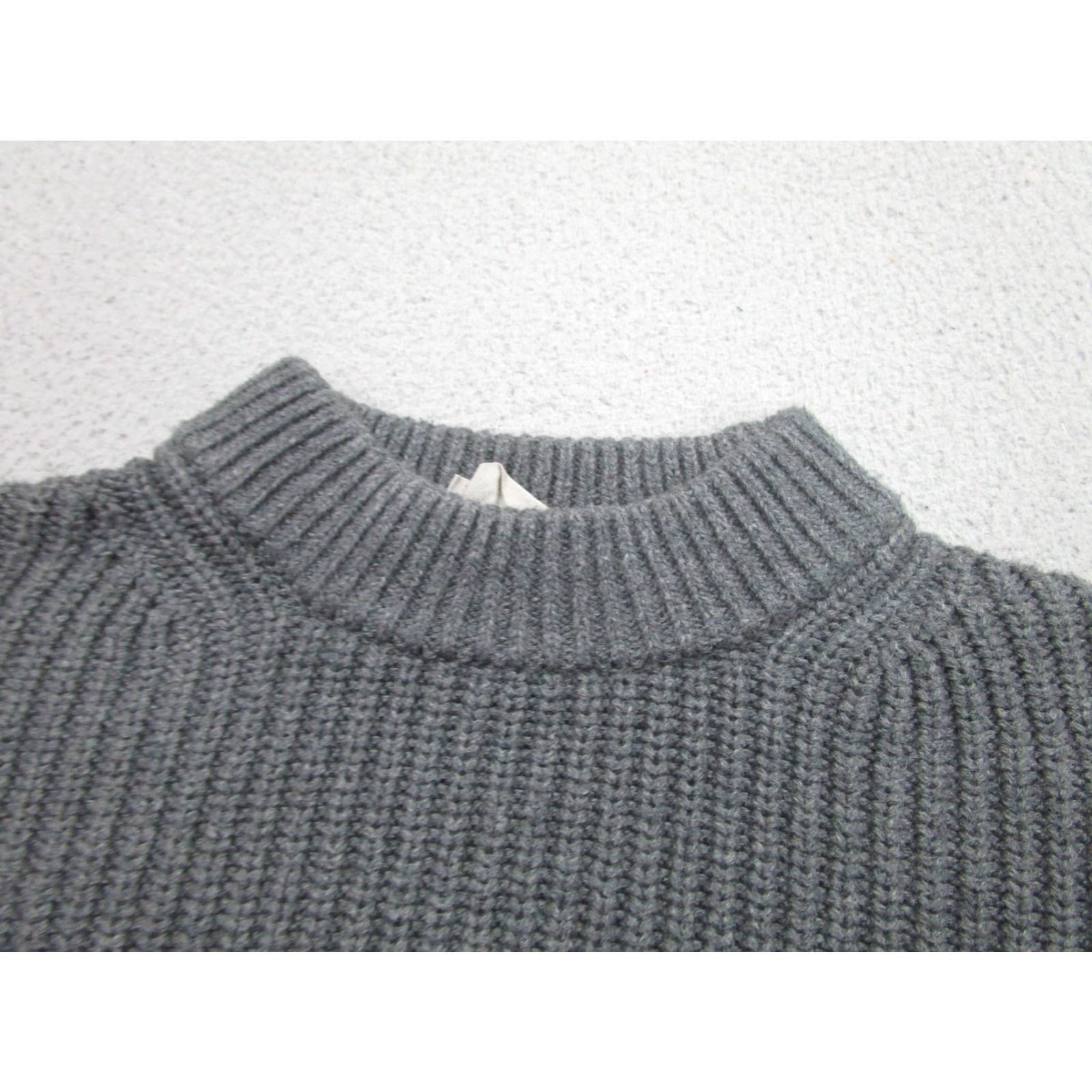 Everlane Everlane Sweater Womens Small Gray Mock Neck Raglan Cropped Pullover Size S / US 4 / IT 40 - 2 Thumbnail