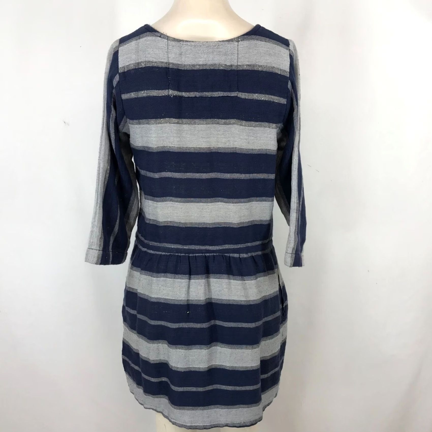Vintage ACE & JIG WOMEN'S XS BLUE & GRAY LONG SLEEVE DRESS Size XS / US 0-2 / IT 36-38 - 6 Thumbnail