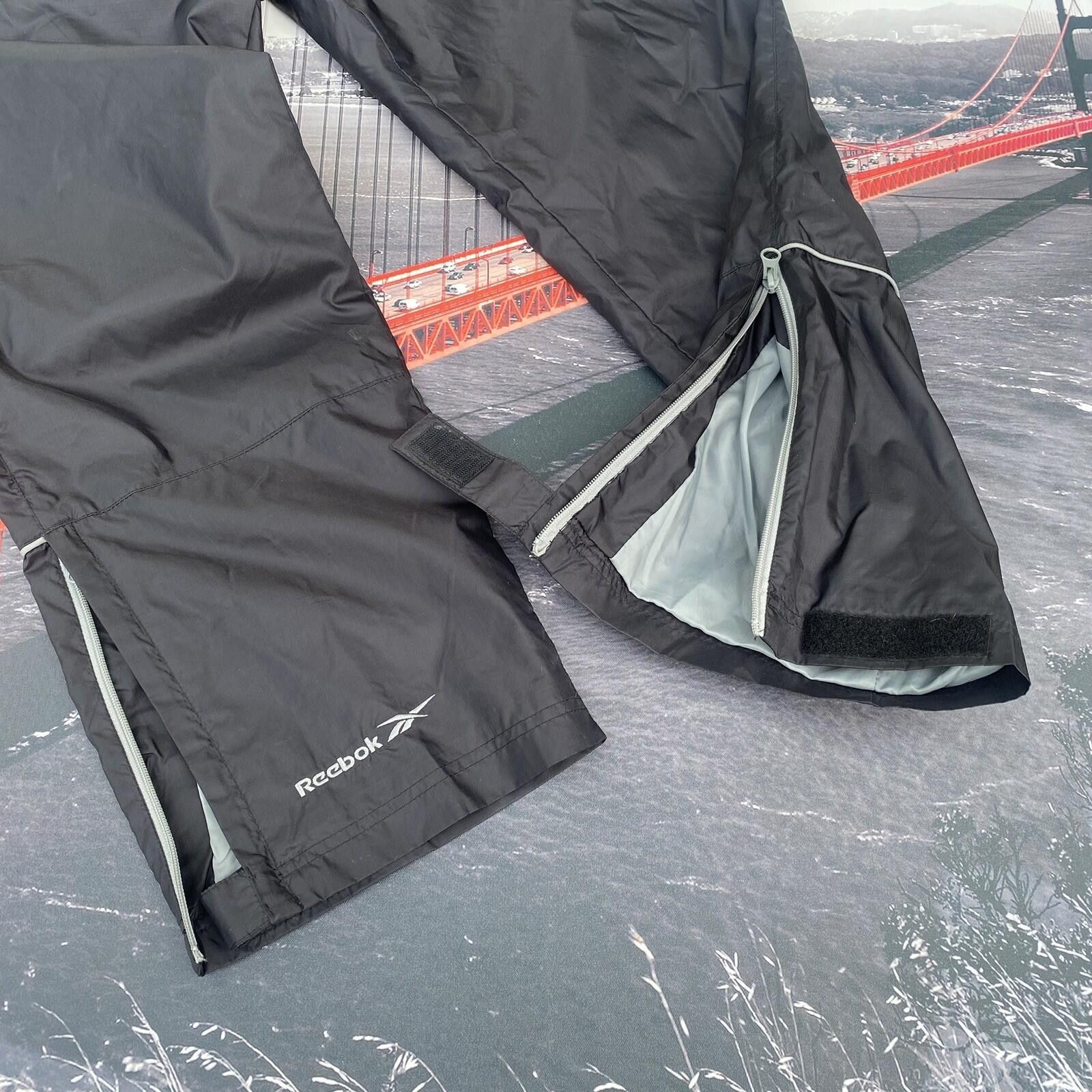 Reebok VTG Reebok Men's M Black Windbreaker Track Pants Ankle Zip Size US 32 / EU 48 - 4 Thumbnail
