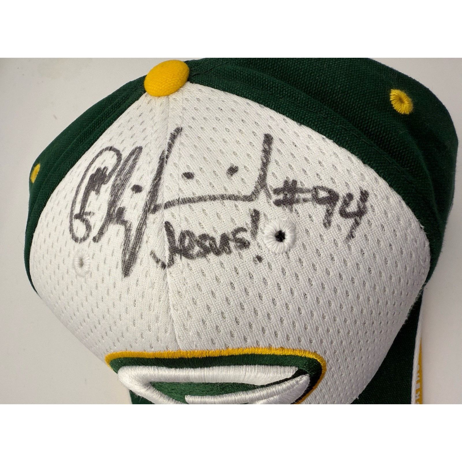 NFL PACKERS Kabeer Gbaja-Biamila signed On Field Reebok Hat NWT Size ONE SIZE - 2 Thumbnail