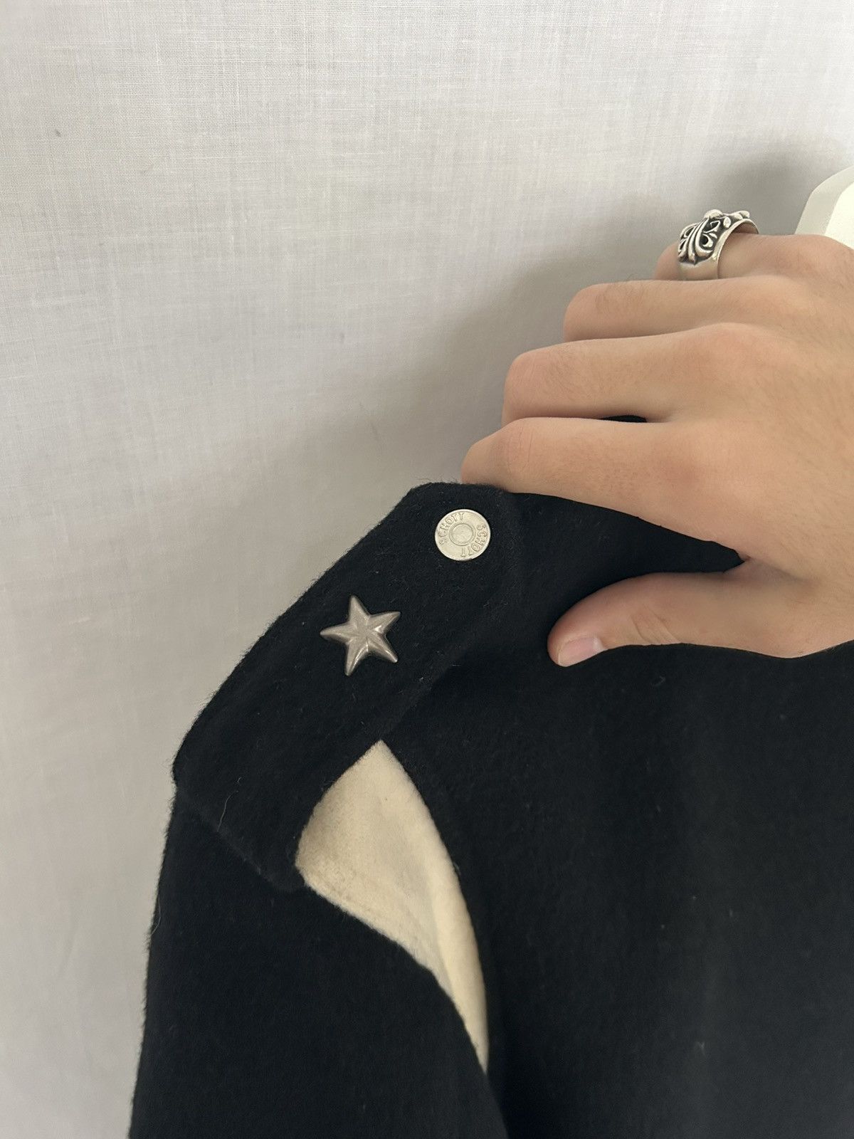 Stussy STUSSY X SCHOTT PERFECTO WOOL STRIPED BLACK WHITE JACKET Size US L / EU 52-54 / 3 - 11 Thumbnail