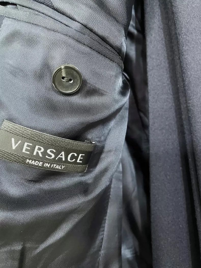 Versace Versace Navy blue pure wool men's suit set Size US M / EU 48-50 / 2 - 7 Thumbnail