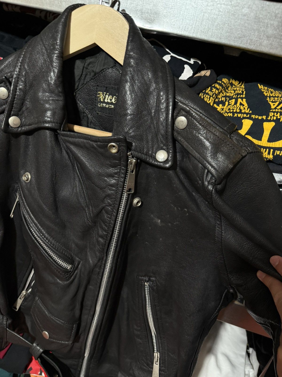 Vintage Vintage 80’s Crazy Painted Wolf Art Leather Biker Jacket Y2K Size US S / EU 44-46 / 1 - 12 Thumbnail