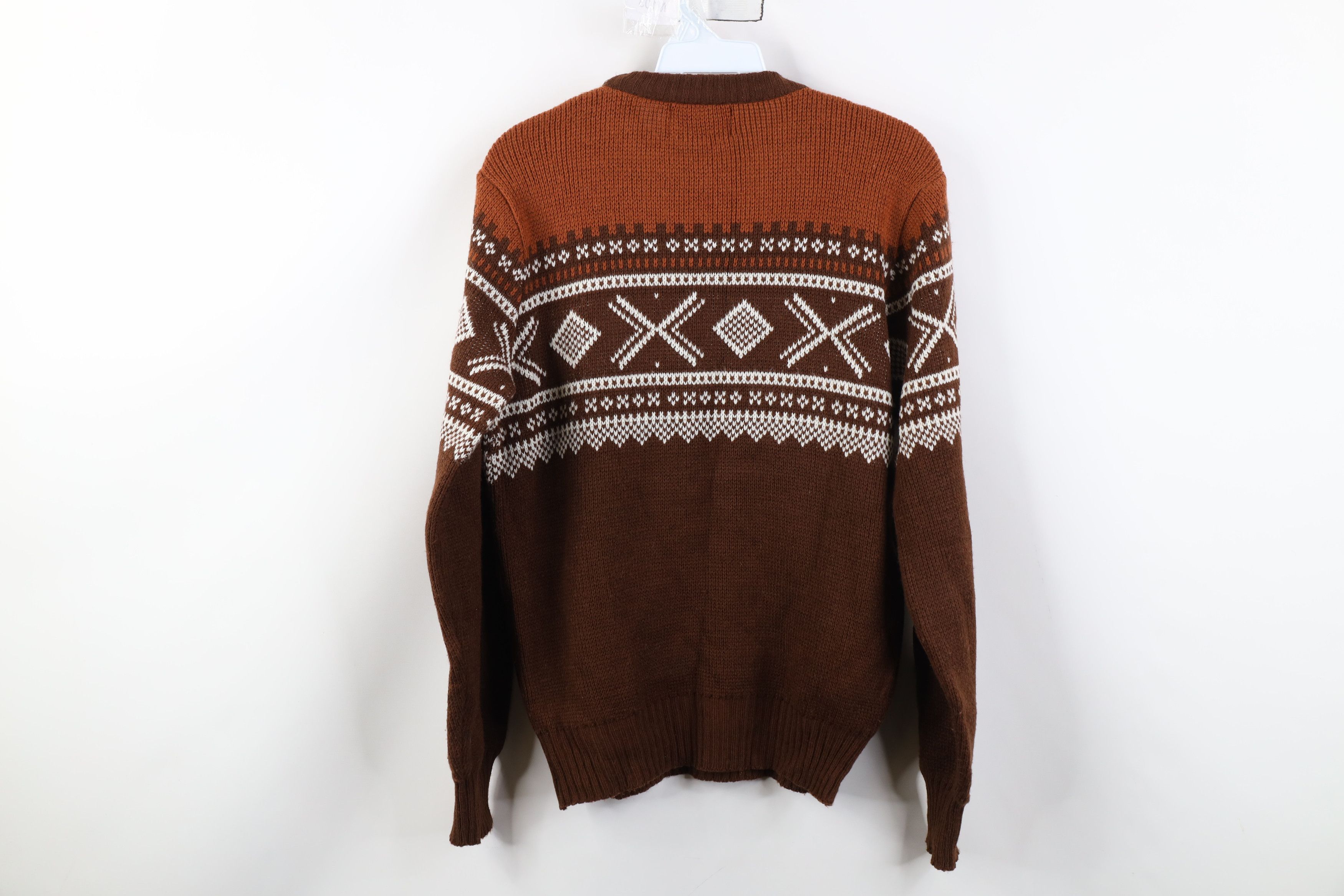 Vintage Vintage 70s Streetwear Fair Isle Crewneck Sweater Acrylic Size XL / US 12-14 / IT 48-50 - 9 Thumbnail