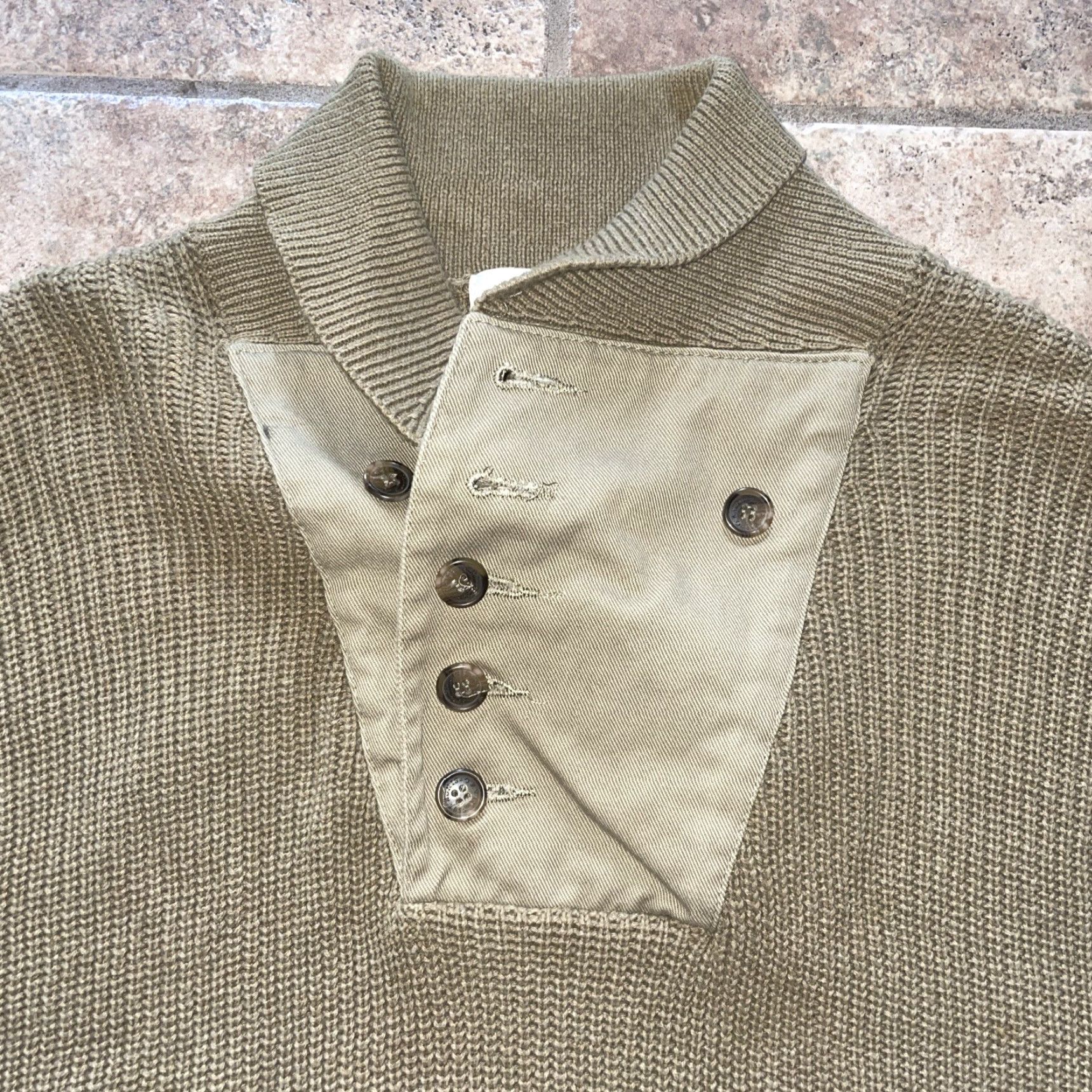 Orvis VINTAGE Orvis Sweater Green XL Men Pullover 100% Cotton Mend XL Size US XL / EU 56 / 4 - 2 Thumbnail