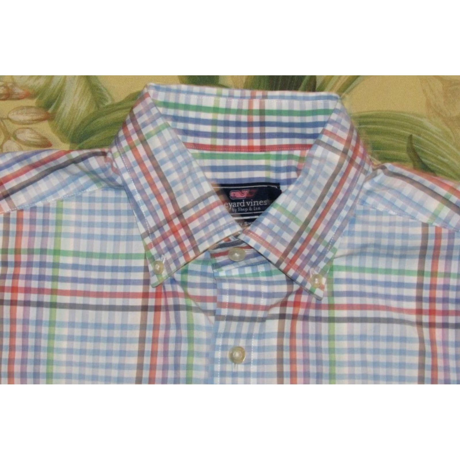 Vineyard Vines VINEYARD VINES White Tattersall Long Sleeve Button Down Murray Shirt Medium M Size US M / EU 48-50 / 2 - 2 Thumbnail