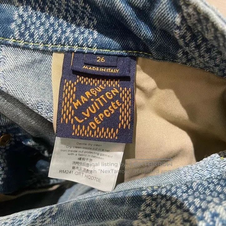 Louis Vuitton LV Checkerboard Flared Jeans Size 26. Size 26" / US 2 / IT 38 - 3 Thumbnail