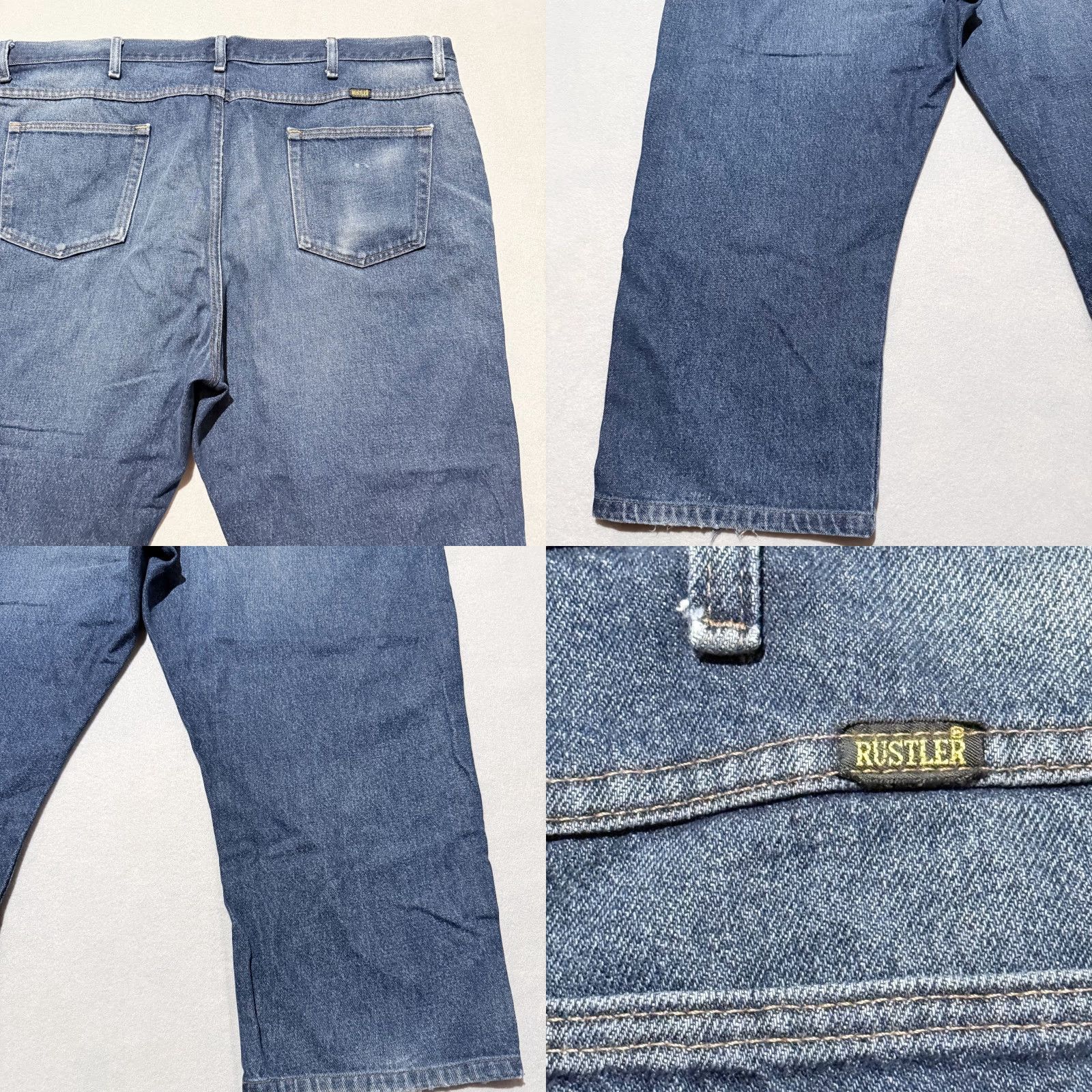 Denime Rustler Classic Regular-Fit Jeans Men's Soft Rinse Denim Straight Leg - 46x30 Size US 30 / EU 46 - 8 Thumbnail