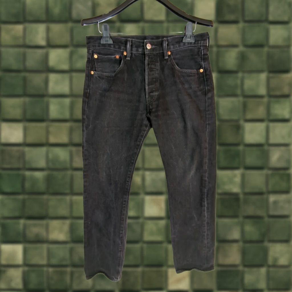 Levi's Levi's 501 Jeans Men 32X32 Black Denim Button Fly Straight Leg Classic Size US 32 / EU 48 - 1 Thumbnail