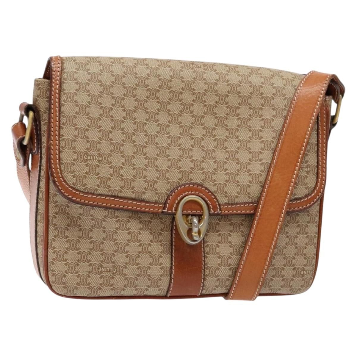 Celine CELINE Macadam Canvas Shoulder Bag Pvc Beige Gold Size ONE SIZE - 1 Thumbnail