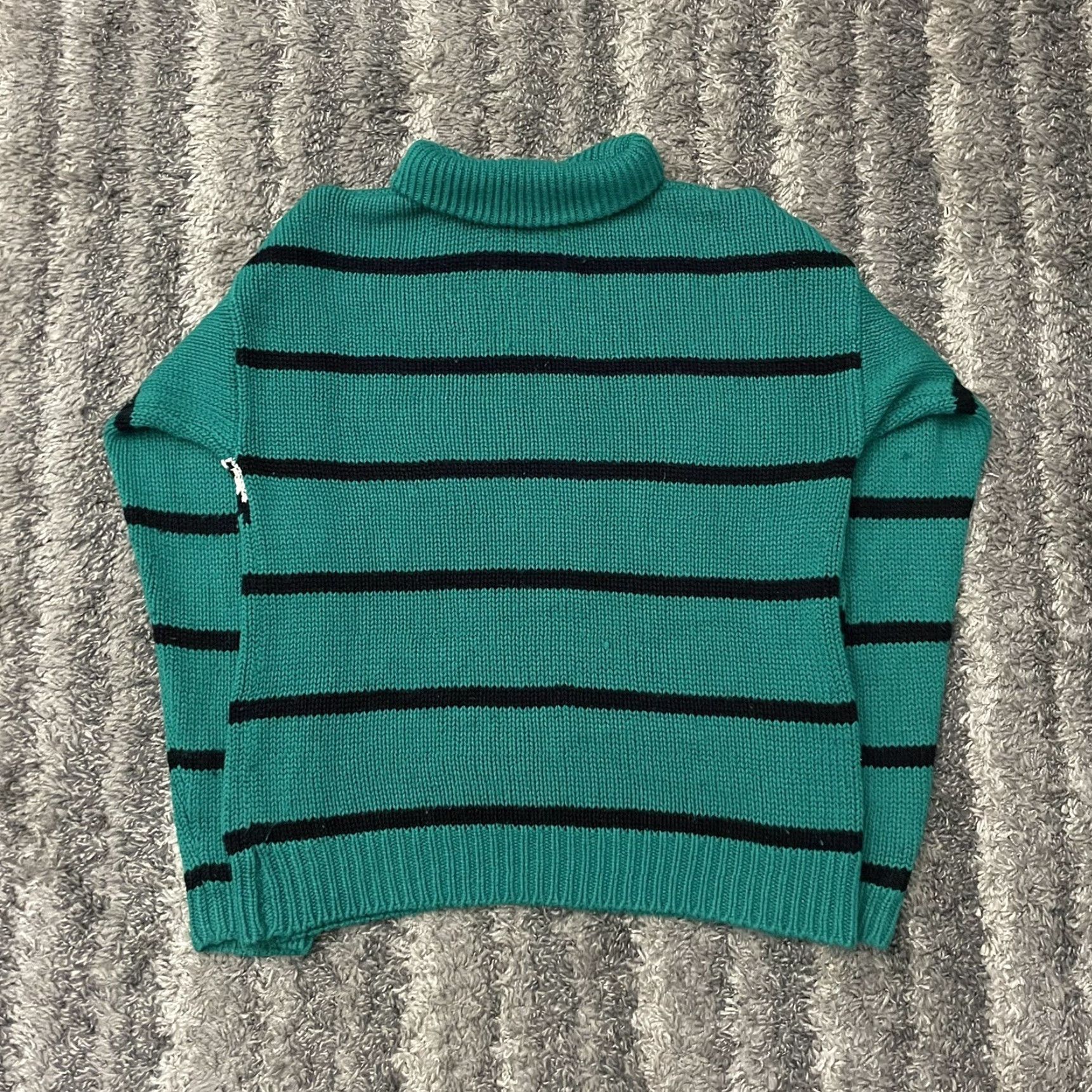 Vintage VINTAGE Pretense Womens Sweater Collared Striped Green Acrylic Size Medium Pullover Knits Winter Fall Women Size M / US 6-8 / IT 42-44 - 6 Thumbnail