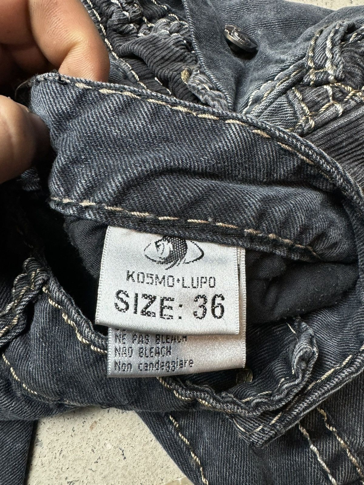 Japanese Brand × Vintage Vintage Japanese KosmoLupo Japanese Archival Patchwork jeans Size US 32 / EU 48 - 8 Thumbnail