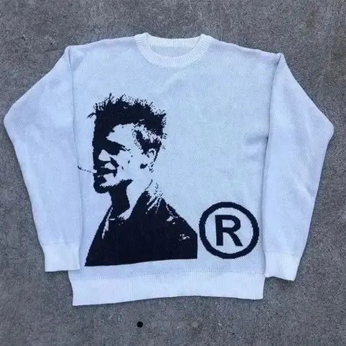 Aran Isles Knitwear Slasher Knit Black Sweater with girl Punk rock gothic Size US M / EU 48-50 / 2 - 1 Thumbnail