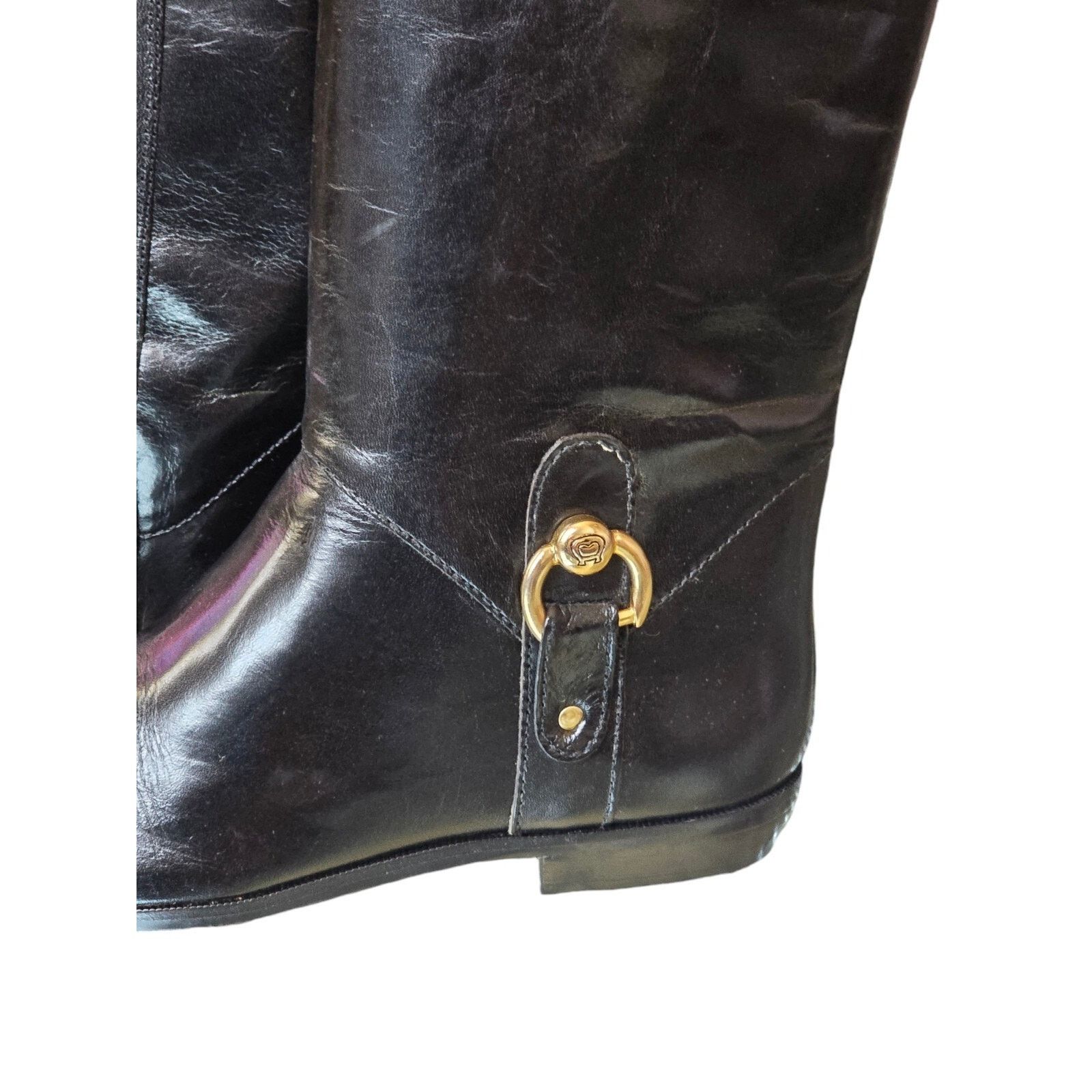 Etienne Aigner Vintage New black Leather Aigner Women's Boots Size 5 M Size US 5 / IT 35 - 5 Thumbnail