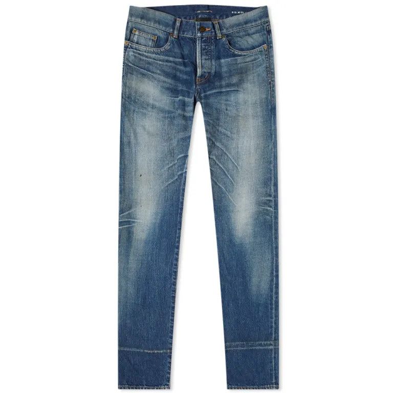 Saint Laurent Paris o1bcso1str1124 Slim Fit Jeans in Blue Size US 32 / EU 48 - 1 Thumbnail