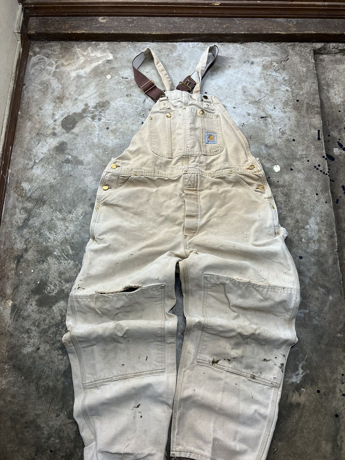 Carhartt × Vintage Thrashed 80’s Carhartt Overalls Size US 40 / EU 56 - 2 Thumbnail
