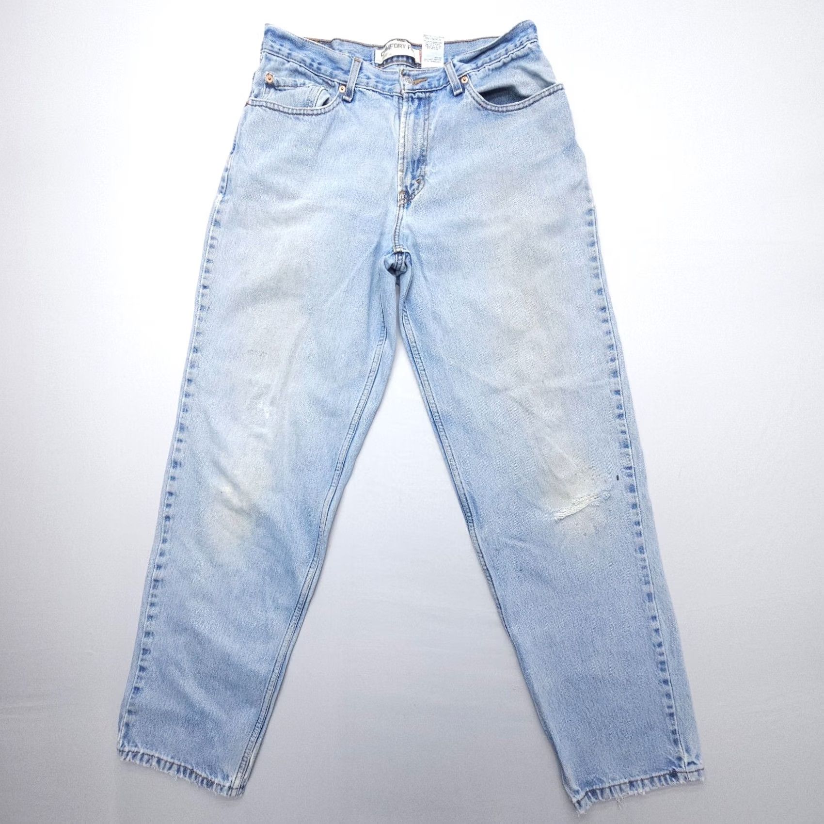 Levi's VINTAGE Levi's 560 Jeans Mens 33 x 34 Light Blue 90s American Baggy Comfort Fit 5-Pocket Denim Jeans Mens Size US 33 - 2 Thumbnail