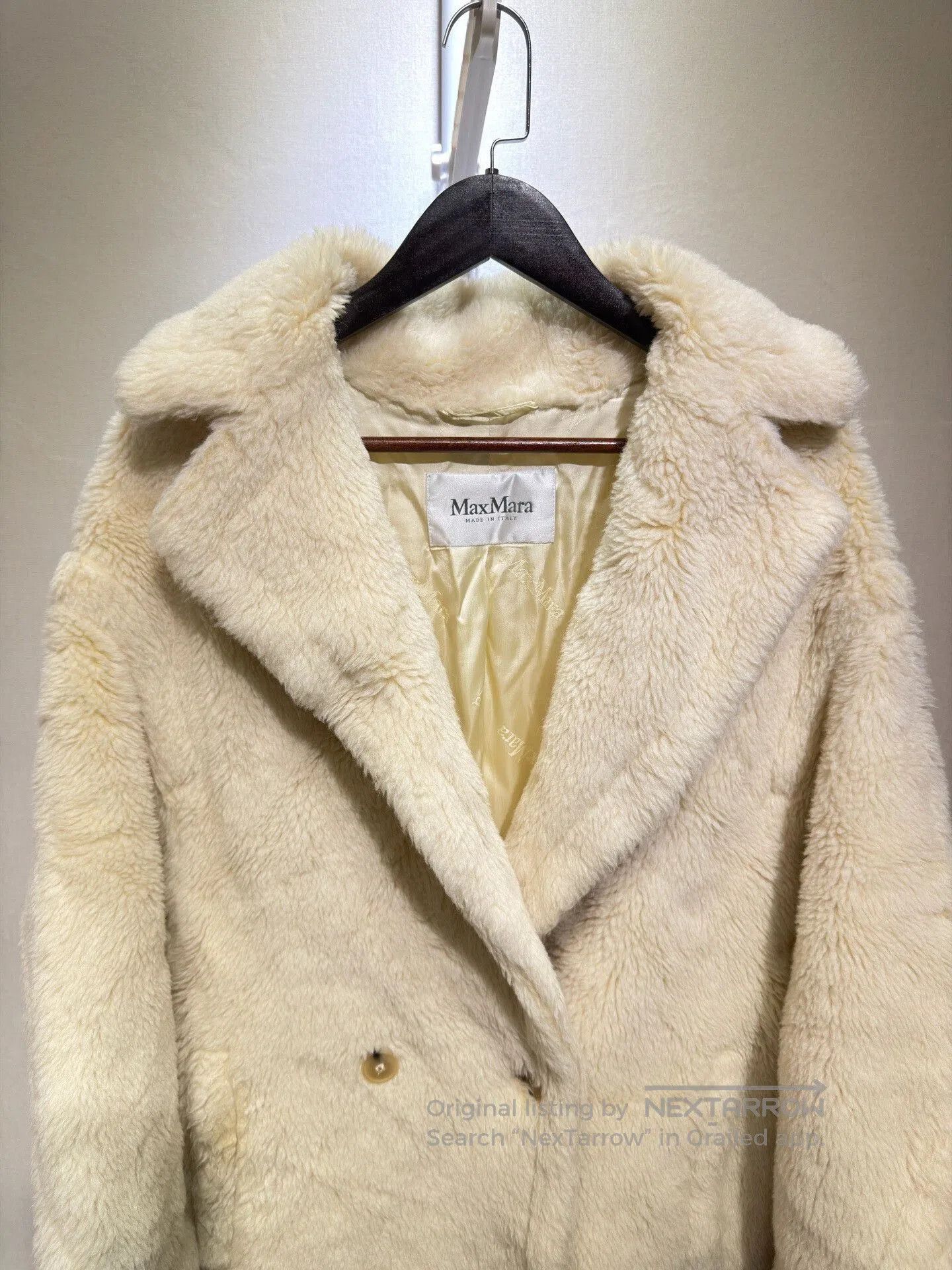 Max Mara Maxmara Teddy Collection White Coat. Size S / US 4 / IT 40 - 3 Thumbnail